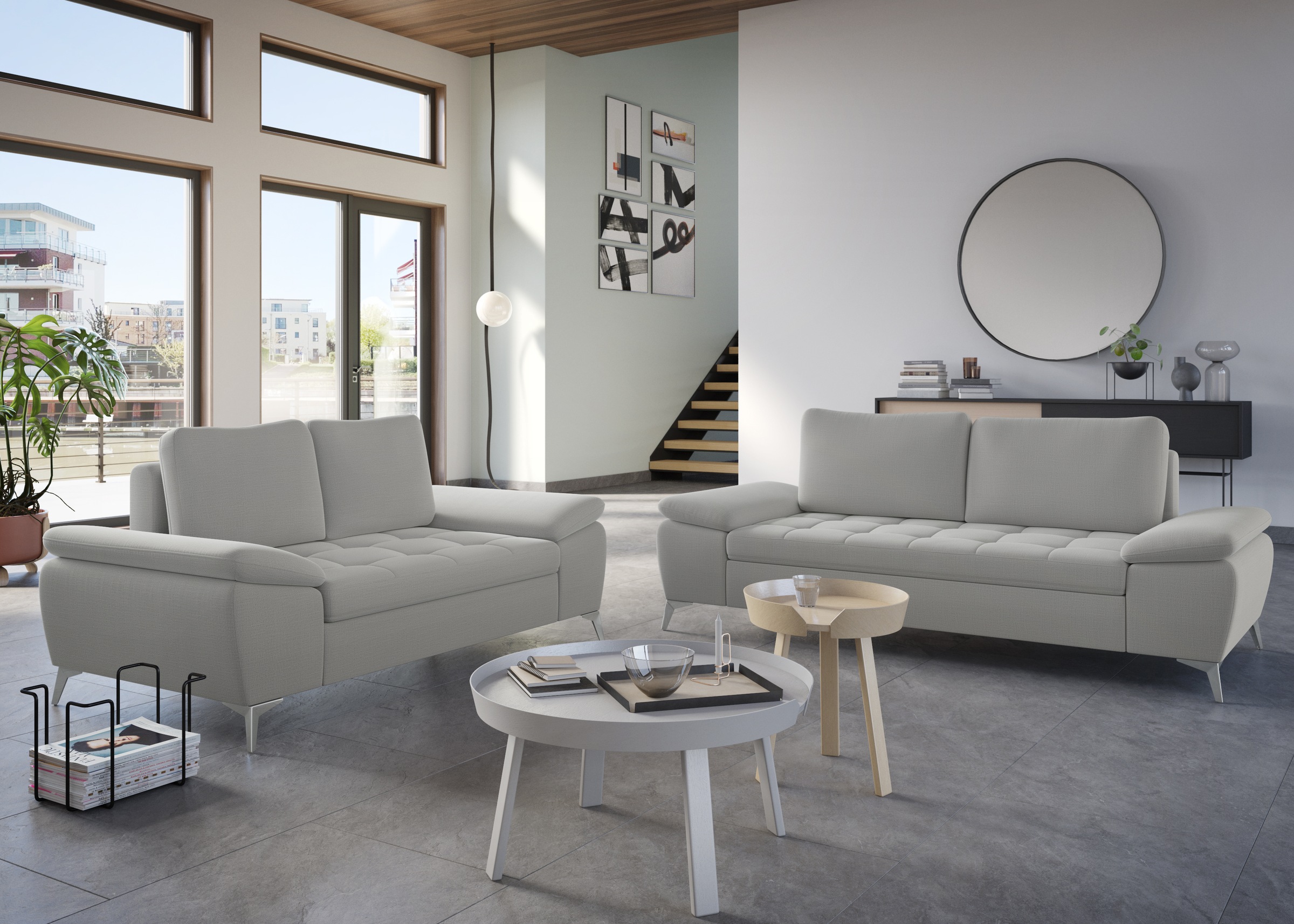 sit&more 2,5-Sitzer »Latigo«, mit hochwertigen Metallfüßen