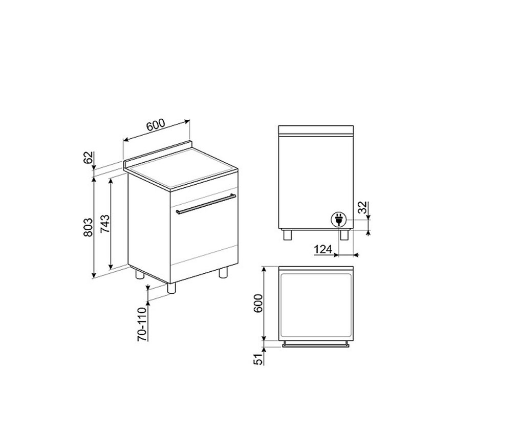 Smeg Elektro-Standherd Symphony »C61PX9-1«, Pyrolyse-Selbstreinigung, Material Garraum: Ever Clean Emaillierung