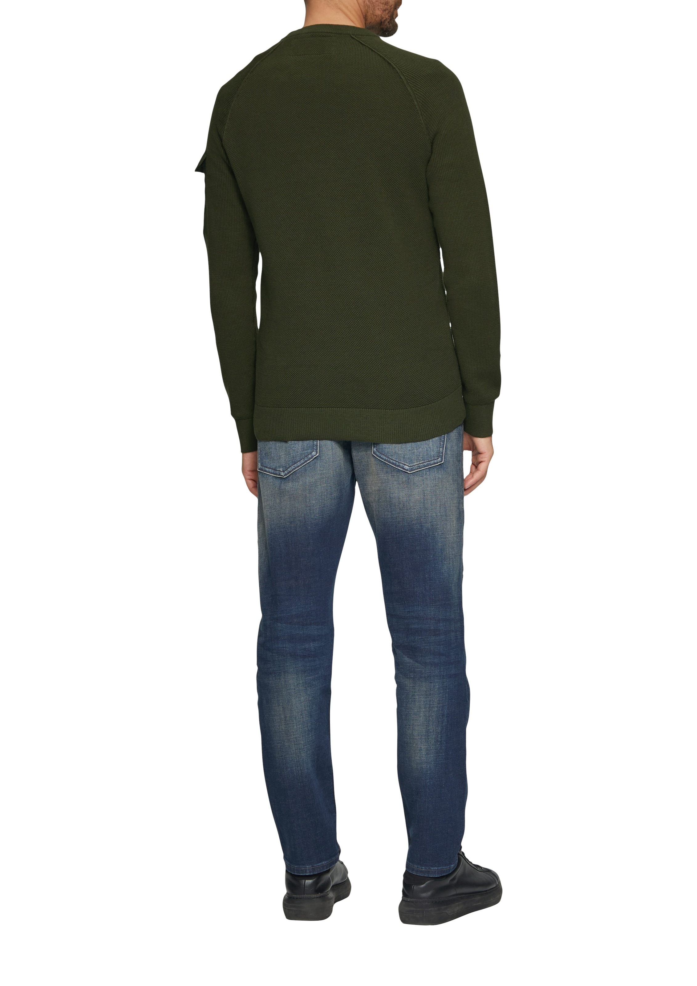 s.Oliver Strickpullover, mit aufgesetzter Tasche am Arm