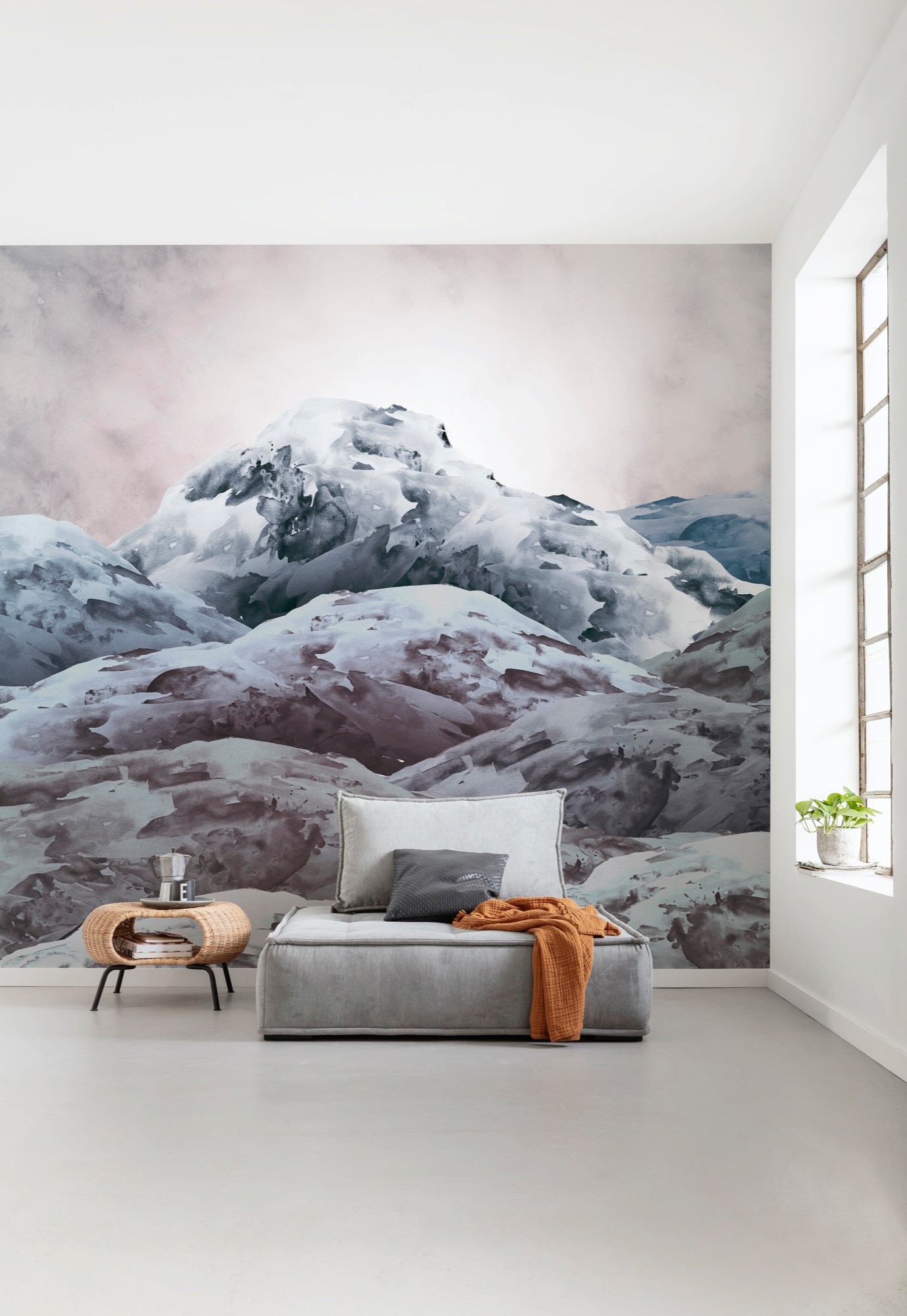 Sanders & Sanders Fototapete Landschaft Rosa und Blau 300 x 280 cm 611999 günstig online kaufen