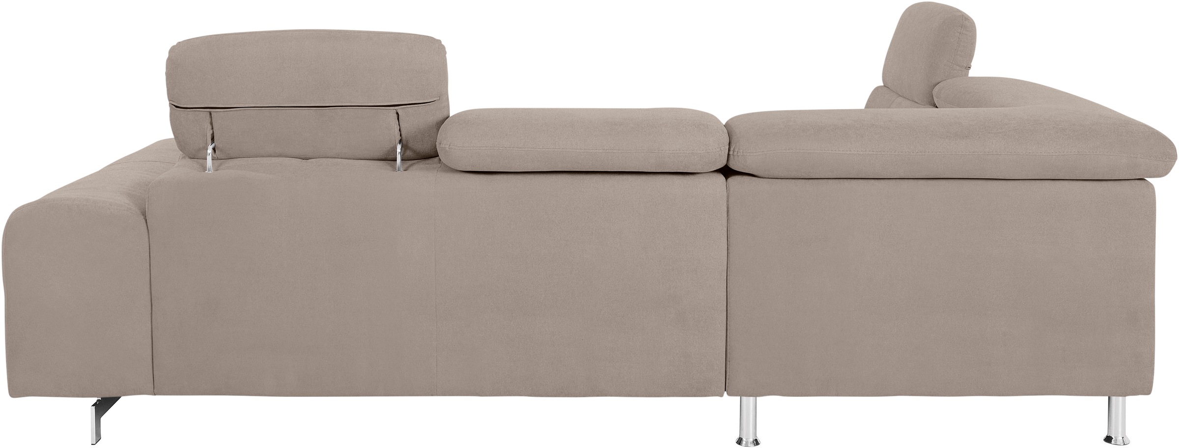 COTTA Ecksofa »Chef L-Form«, mit Kopfteilverstellung, edle Metallkufen, wahlweise mit Bettfunktion