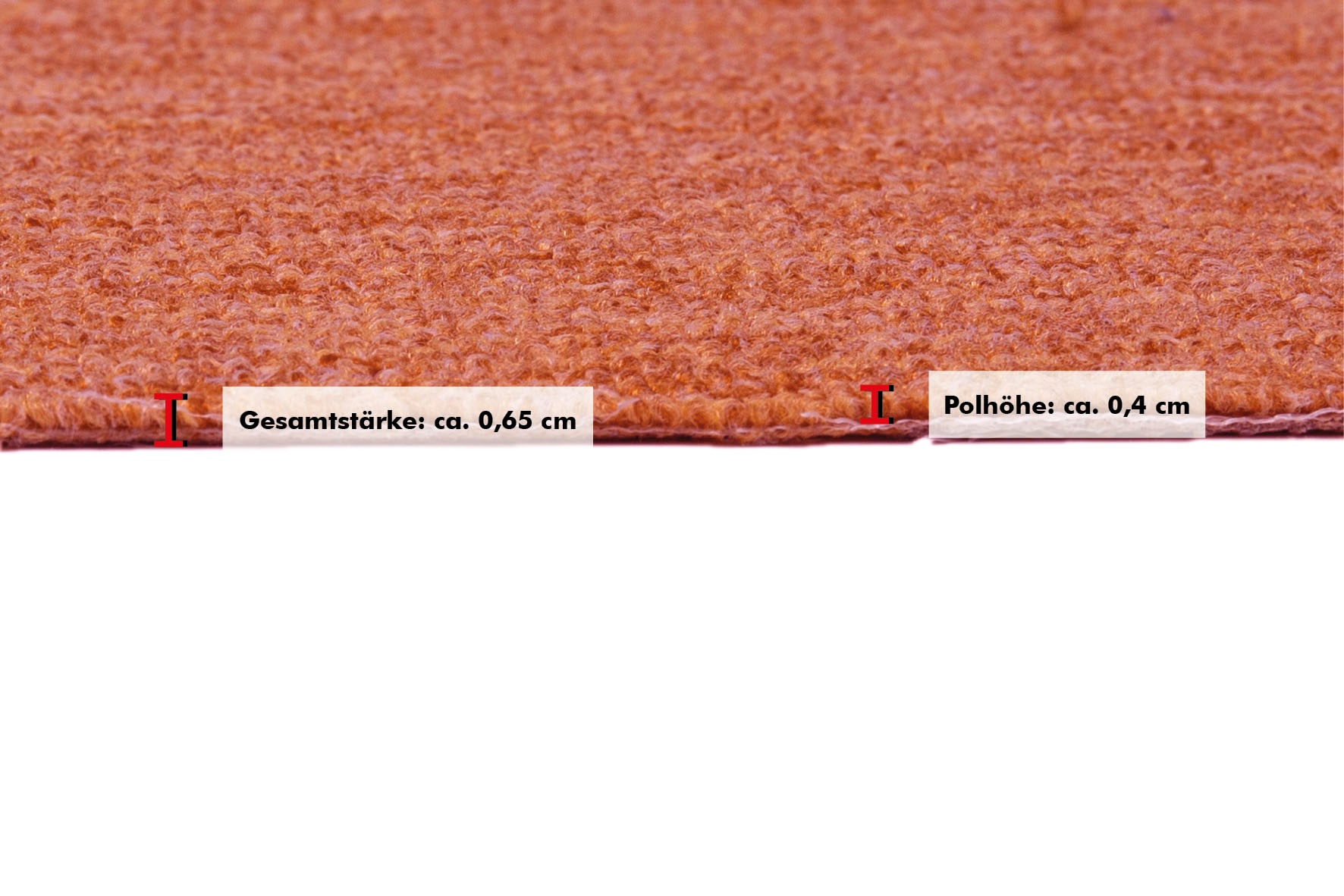 3. Bild von Andiamo Teppichboden »Coupon Feinschlinge Rambo«, rechteckig, Uni Farben, Breite 400 cm oder 500 cm, strapazierfähig & pflegeleicht