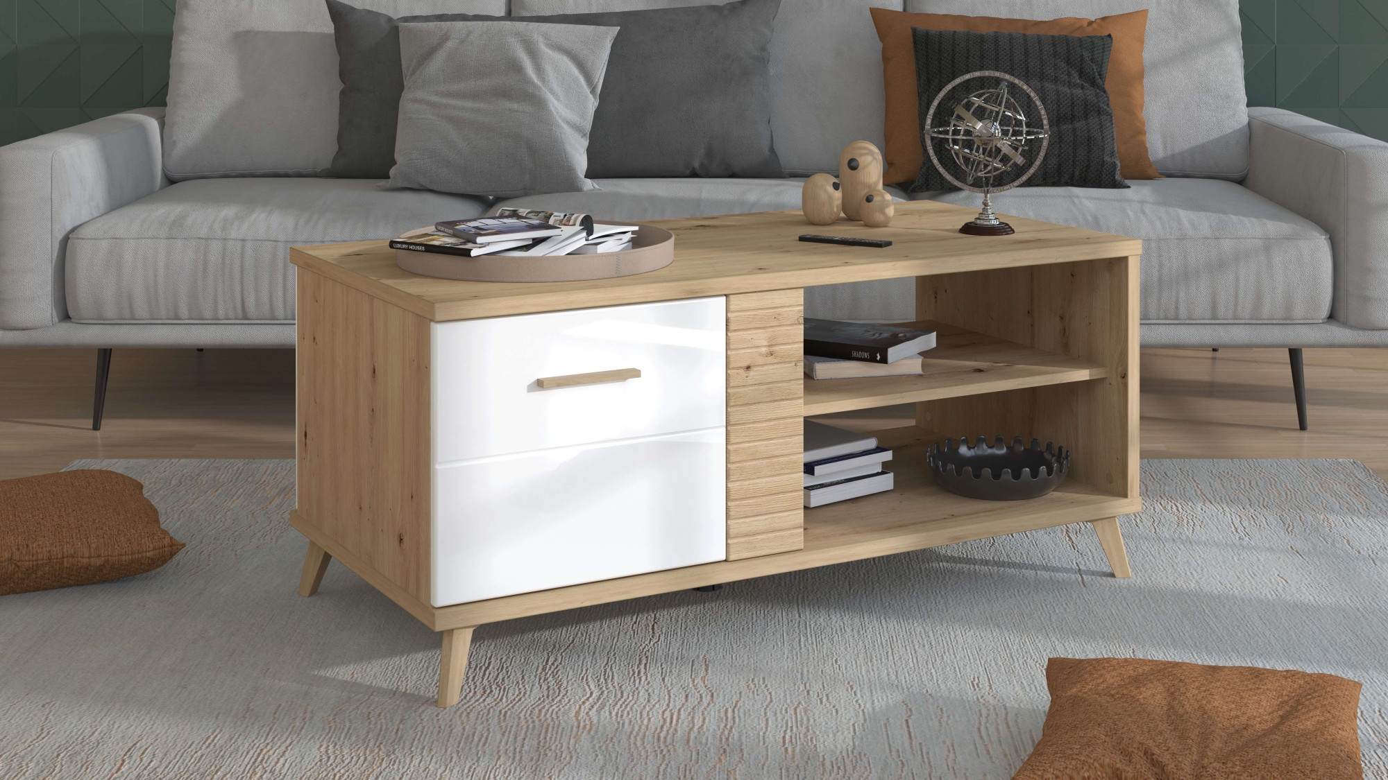 INOSIGN Couchtisch »Bretagna 120 cm, rechteckig, in zeitloser Design«, mit günstig online kaufen