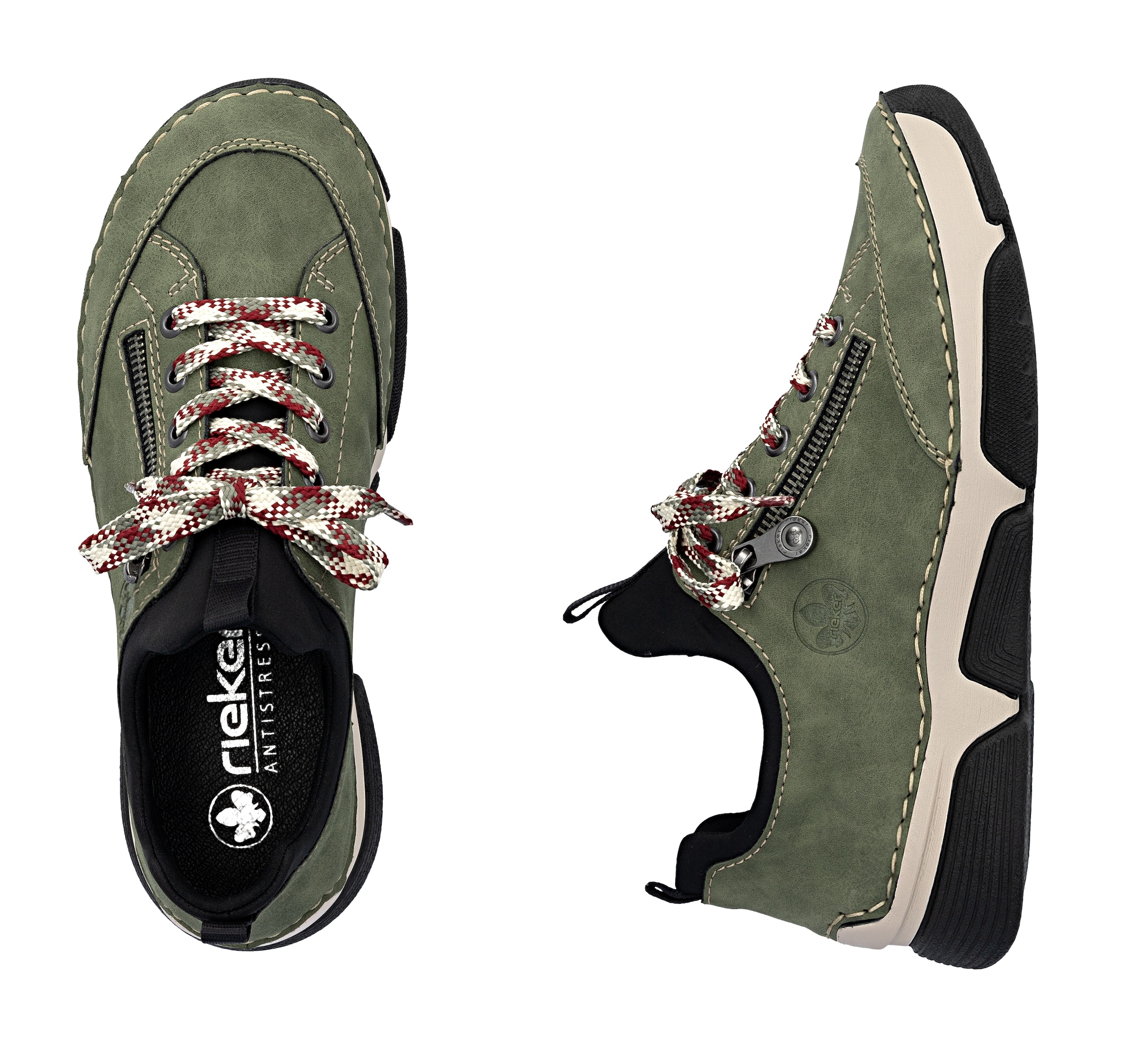 Rieker Slip-On Sneaker, Schlupfschuh, Halbschuh, Freizeitschuh mit weicher Innensohle