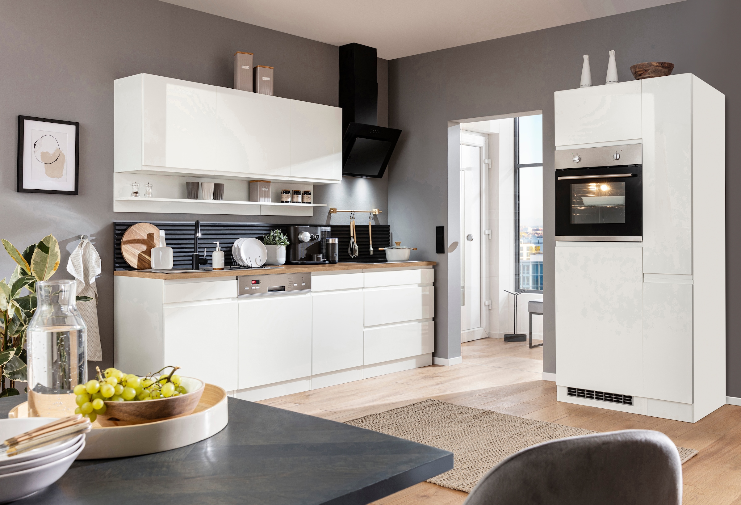 KOCHSTATION Küchenzeile »KS-Virginia« Breite 330 cm, ohne E-Geräte