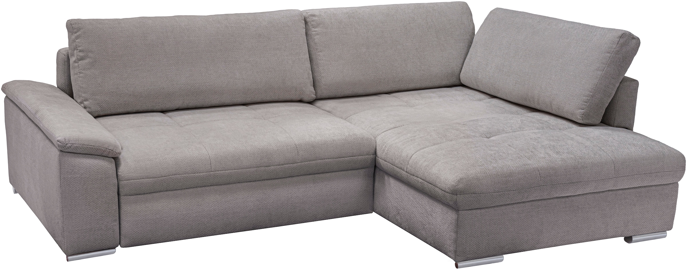 exxpo - sofa fashion Ecksofa »Casa Grande inkl. Bettfunktion & Bettkasten, bequem« Breite 268cm, L-Form, guter Sitzkomfort, große Liegefläche