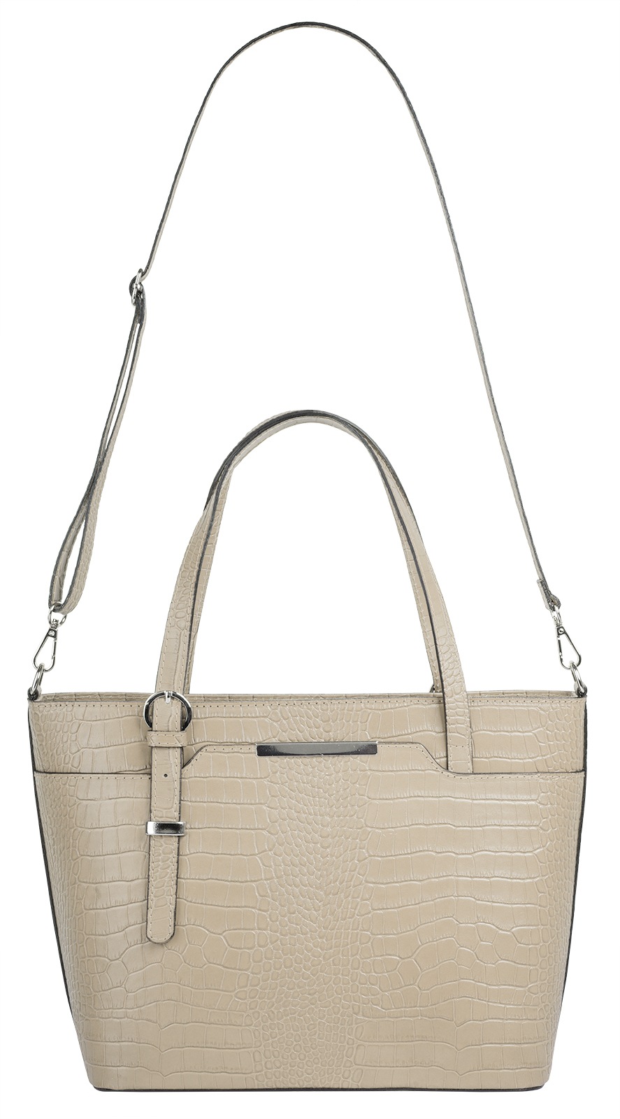 Cluty Henkeltasche, echt Leder, Made in Italy