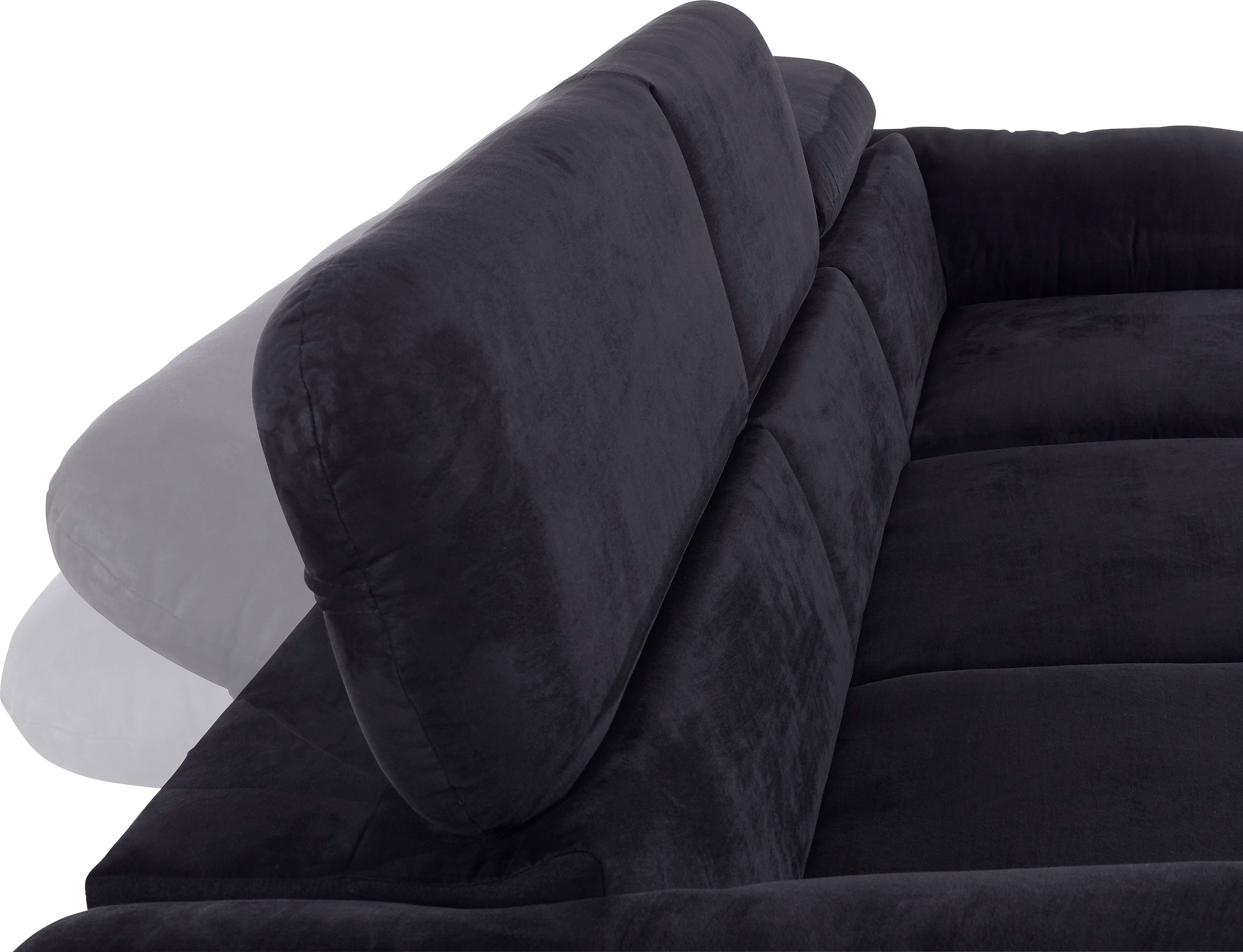 COTTA Polstergarnitur »Caluso L-Form«, (2 tlg.), Set bestehend aus: Ecksofa mit Kopfteilverstellung & Hocker