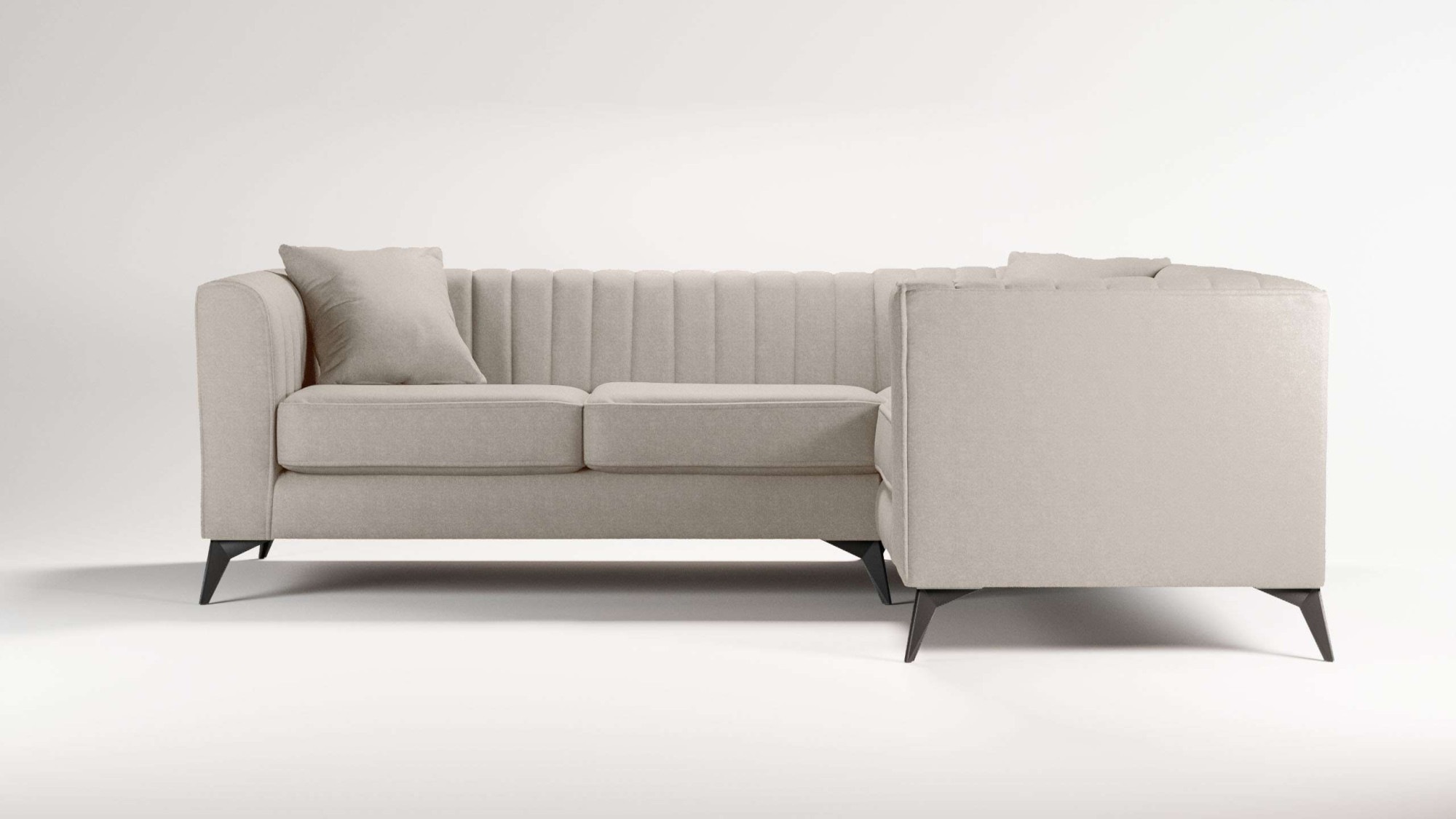 Places of Style Ecksofa »MATTHEW L-Form ideal für kleine Räume, Maße B/T/H: günstig online kaufen