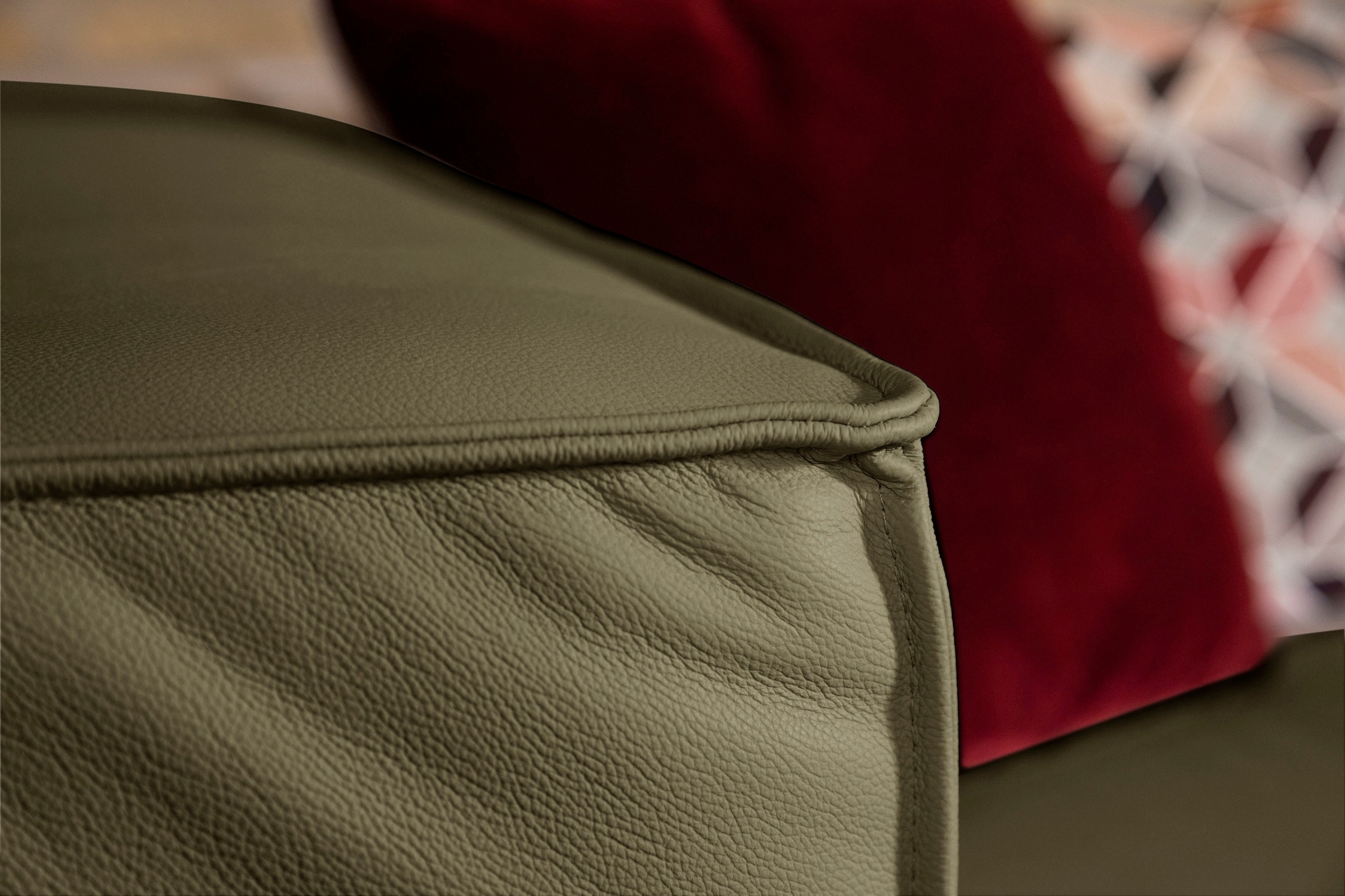W.SCHILLIG Ecksofa »around-the-block, modern und elegant, bequem, L-Form«, mit eleganter Biese, mit Federkern