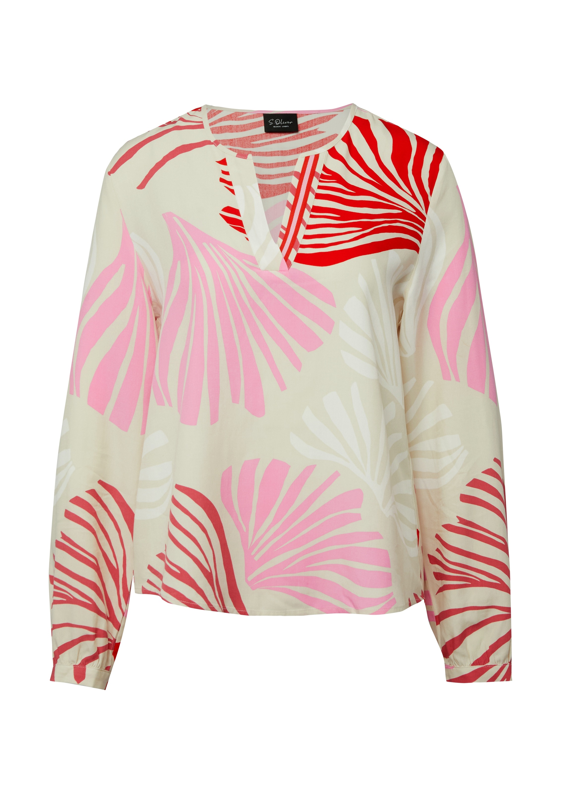 s.Oliver BLACK LABEL Langarmbluse mit floralem Muster