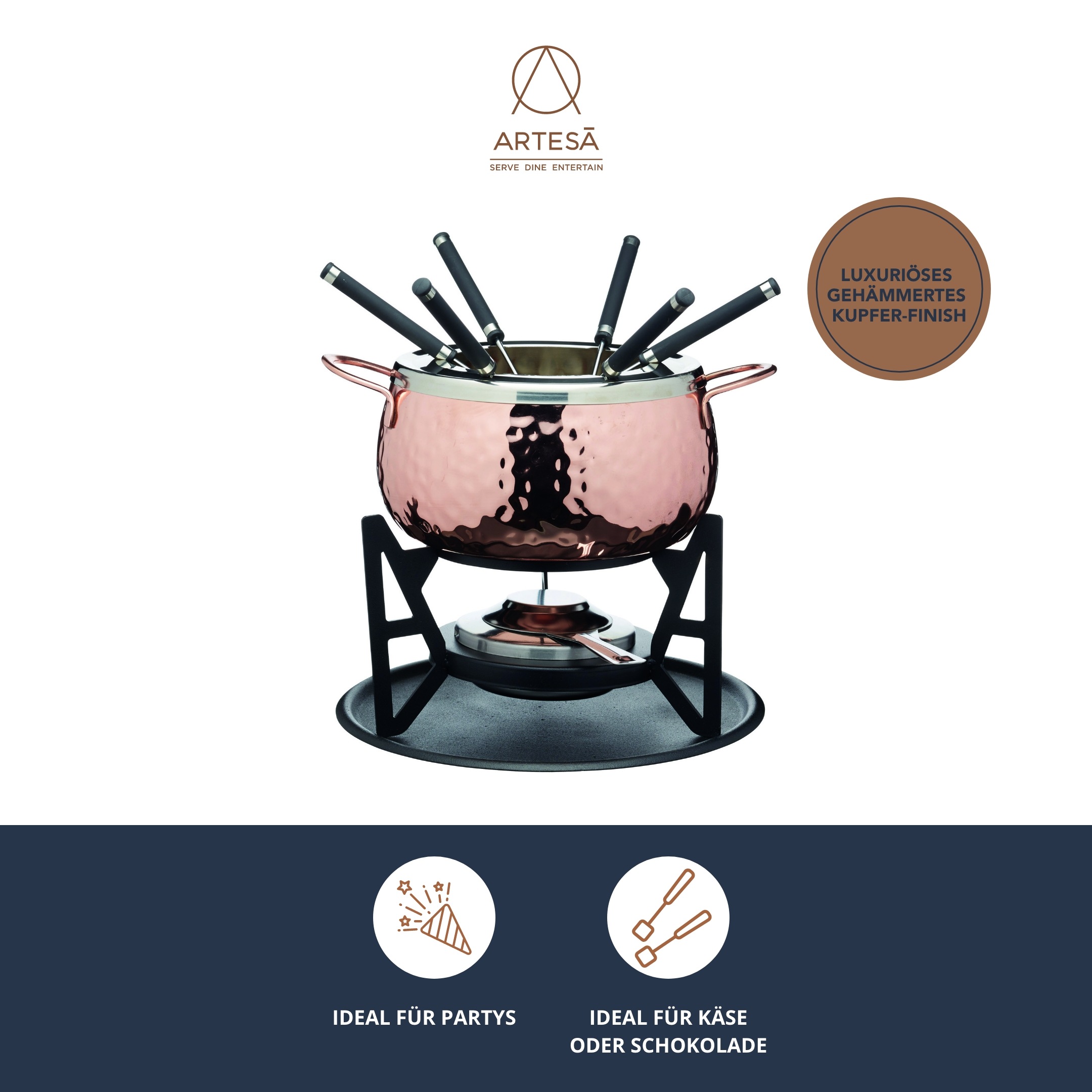 Artesà Fondue »Artesà«, handgefertigt, mit Kupfereffekt günstig online kaufen
