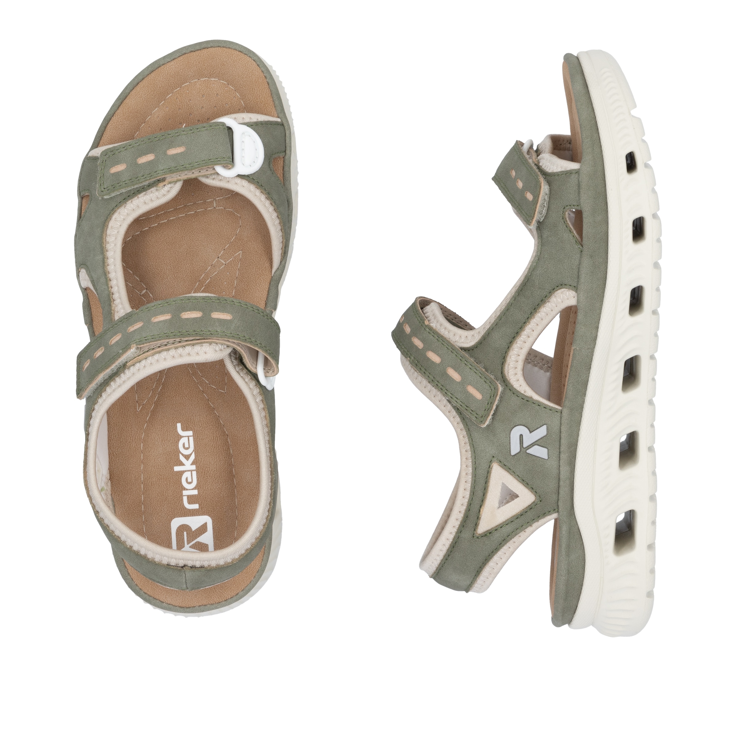 RIEKER Sport Sandale »Outdoorsandale«  , Sommerschuh, Sandalette, Plateauabsatz, mit Klettverschlüssen
