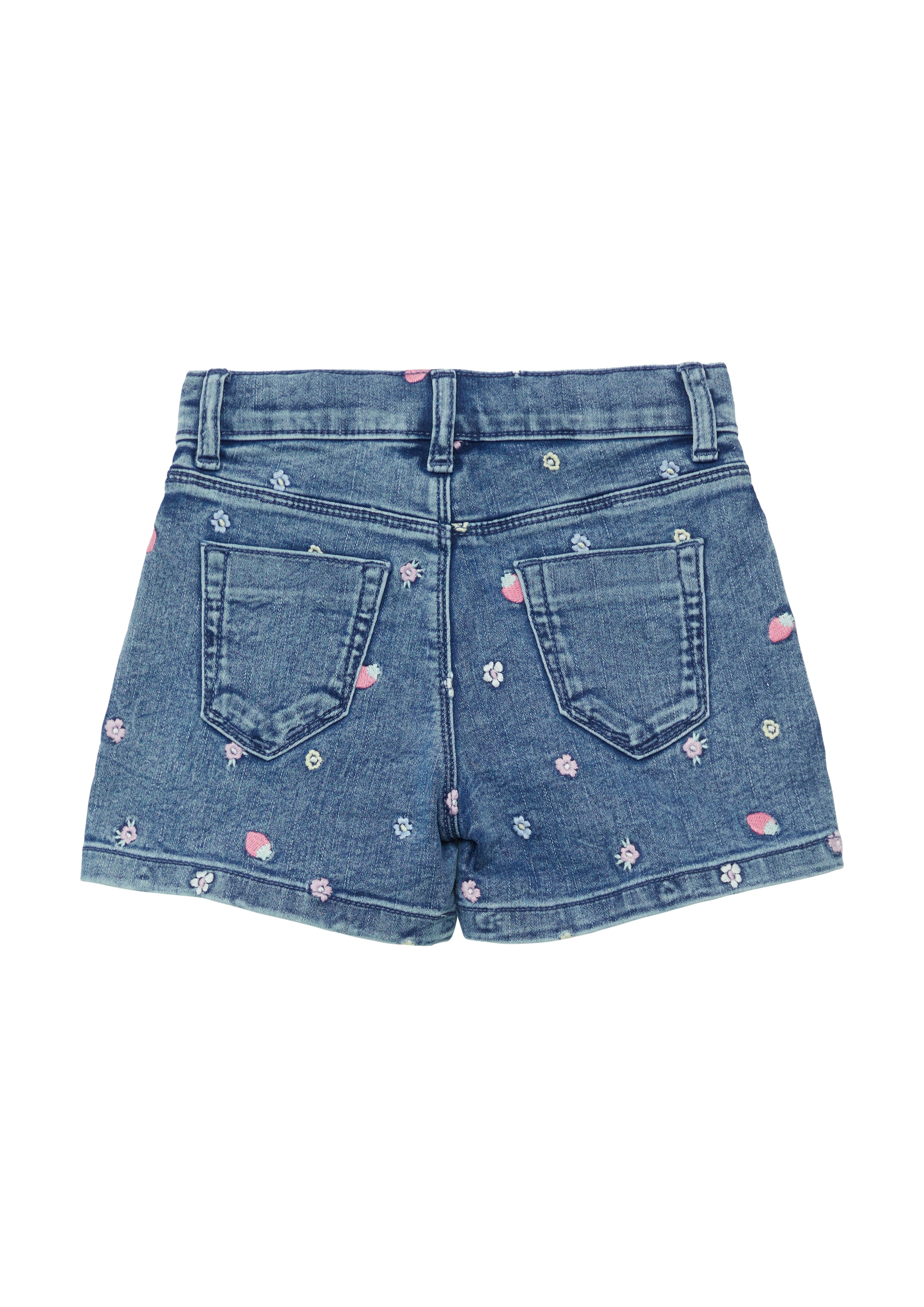 s.Oliver Junior Jeansshorts, mit All-over-Stickerei