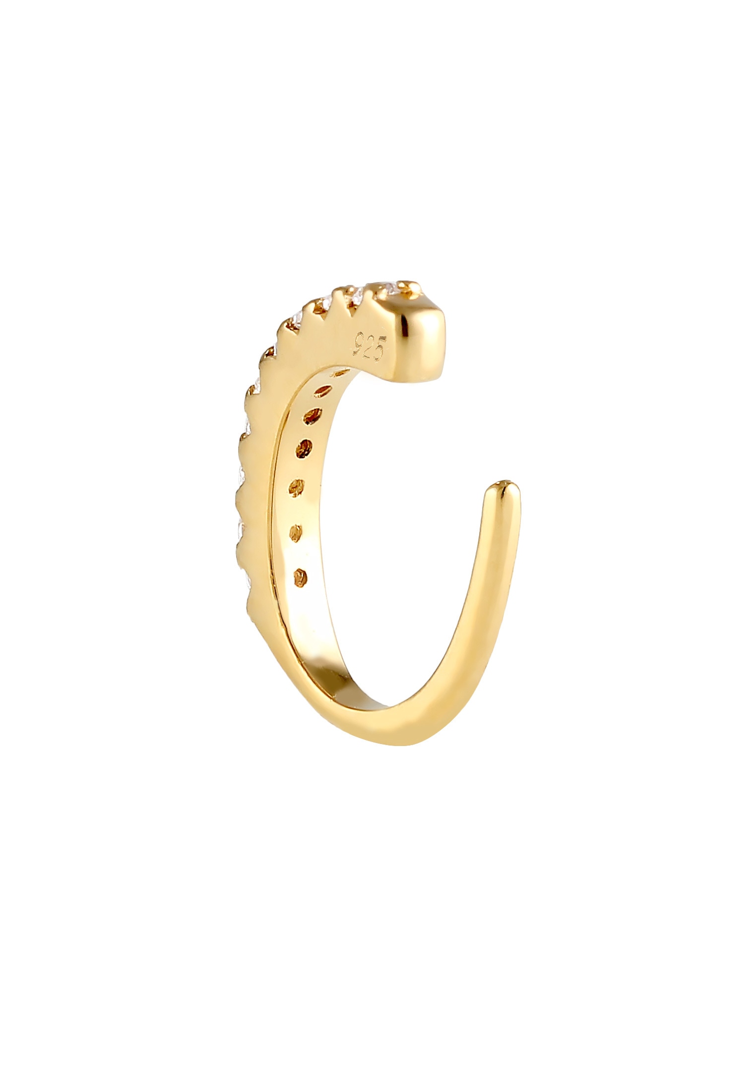 Elli Single-Ohrhaken »Earcuff Zirkona Kristalle Trend Single 925 Silber«