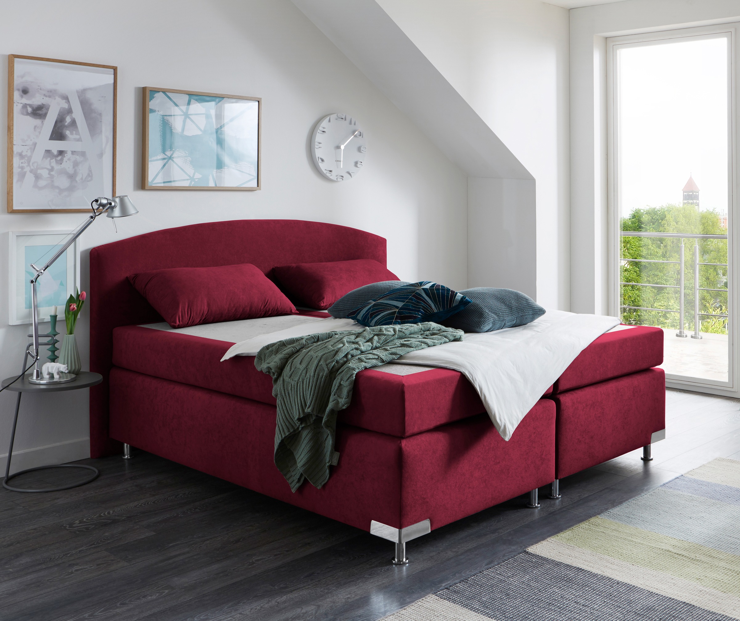 Westfalia Schlafkomfort Boxspringbett »Amsterdam«, (Optional mit Topper) günstig online kaufen