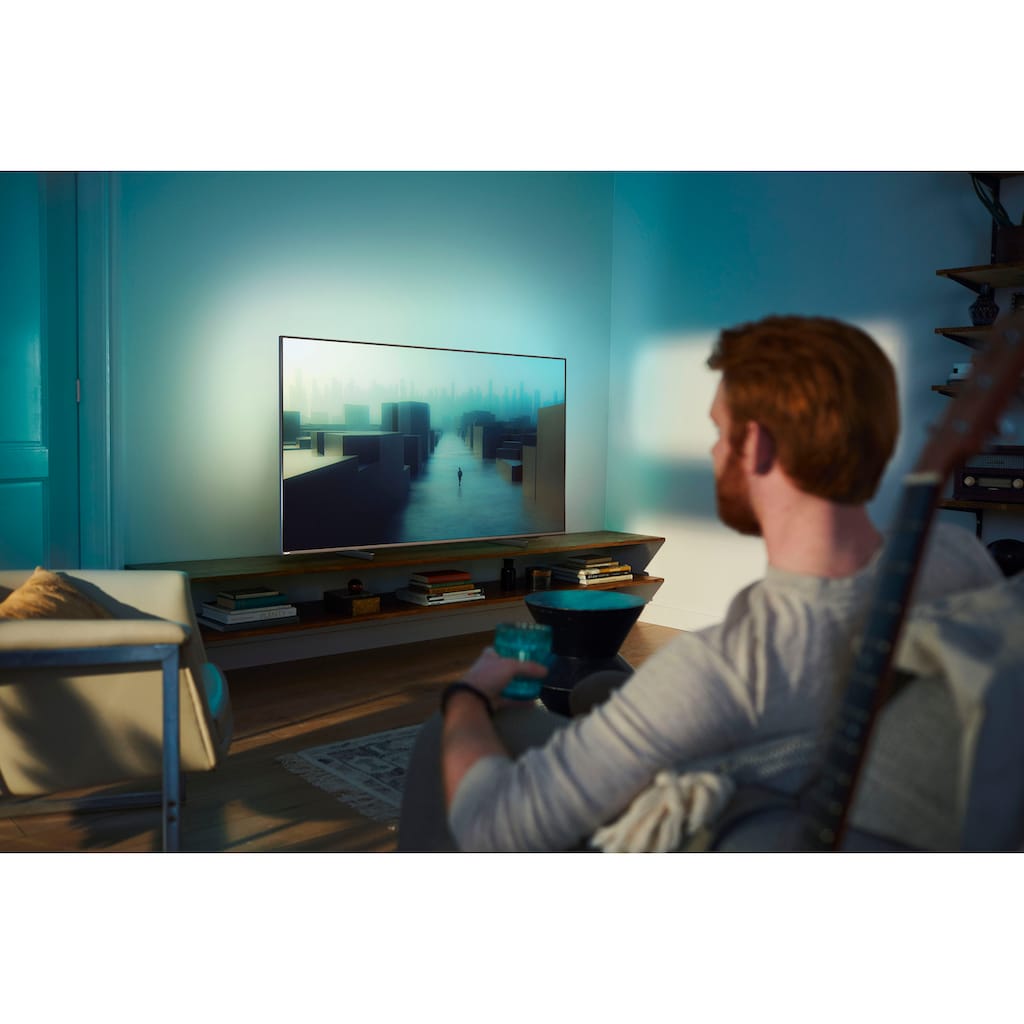 Philips LED-Fernseher »55PUS8106/12«, 139 cm/55 Zoll, 4K Ultra HD, Android TV-Smart-TV, 3-seitiges Ambilight
