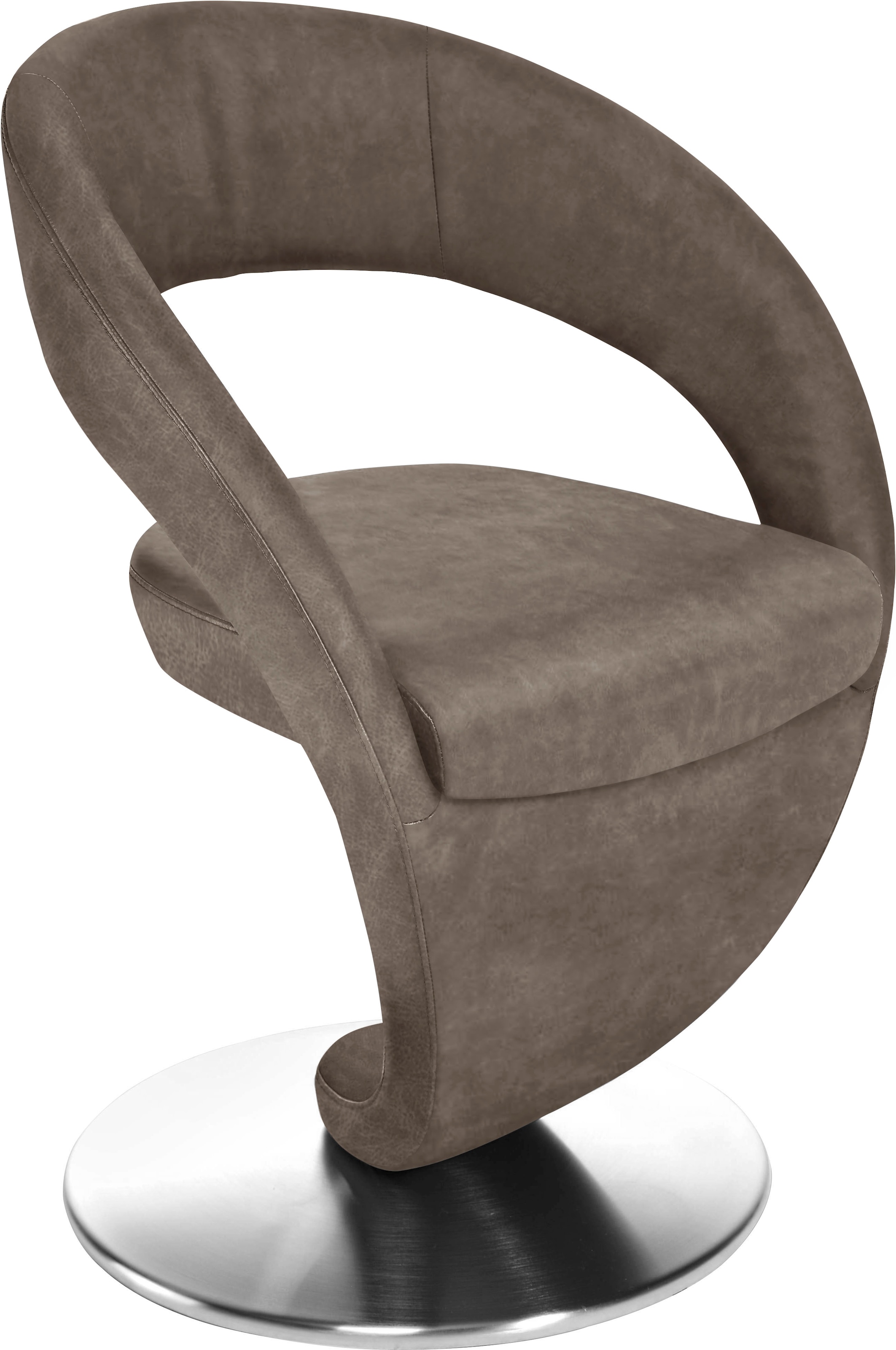 K+W Komfort & Wohnen Drehstuhl »Wave« () Design-Drehstuhl, Drehteller in Ed günstig online kaufen