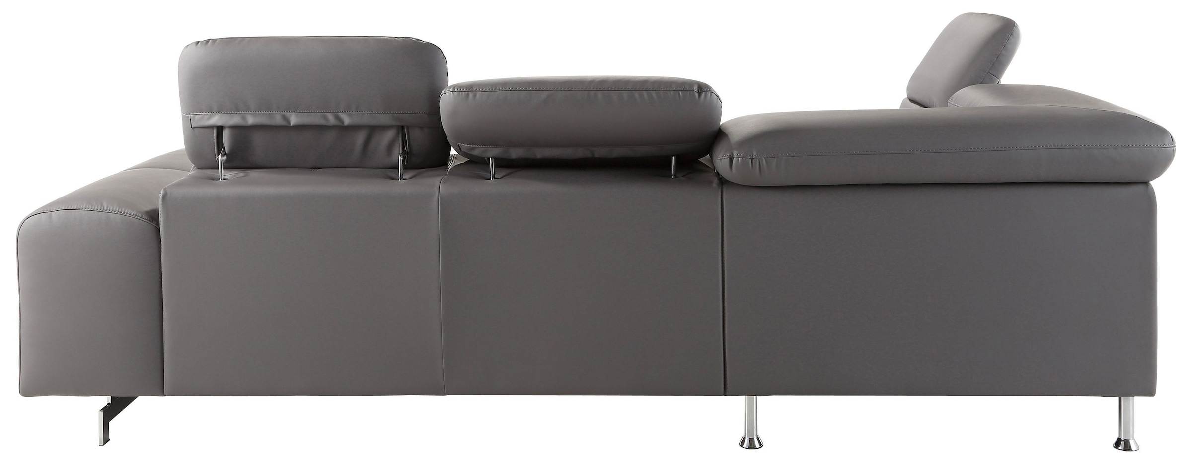 COTTA Polstergarnitur »Chef L-Form«, (Set), Set bestehend aus: Ecksofa mit Kopfteilverstellung & Hocker