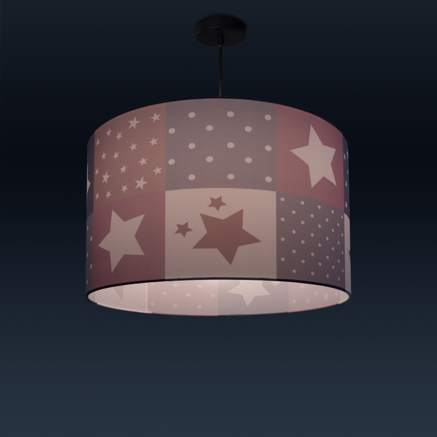 Paco Home Pendelleuchte »Cosmo 345«, 1 flammig, Leuchtmittel E27 | ohne Leuchtmittel, Kinderlampe Deckenlampe LED Kinderzimmer Lampe Sternen Motiv E27