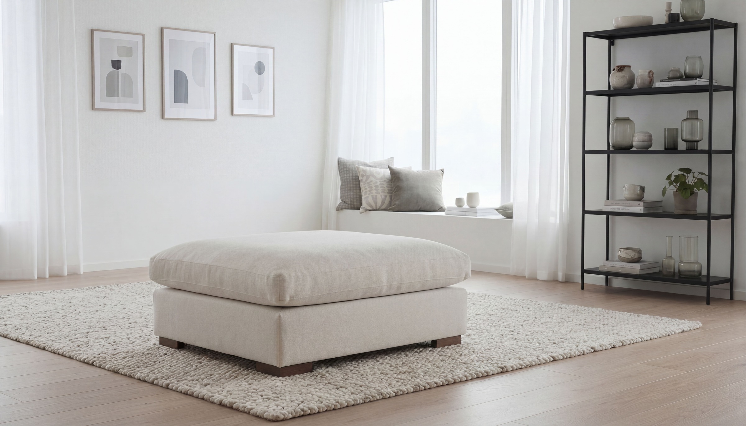 OTTO home Hocker »Comfy« mit Federn und Daunen