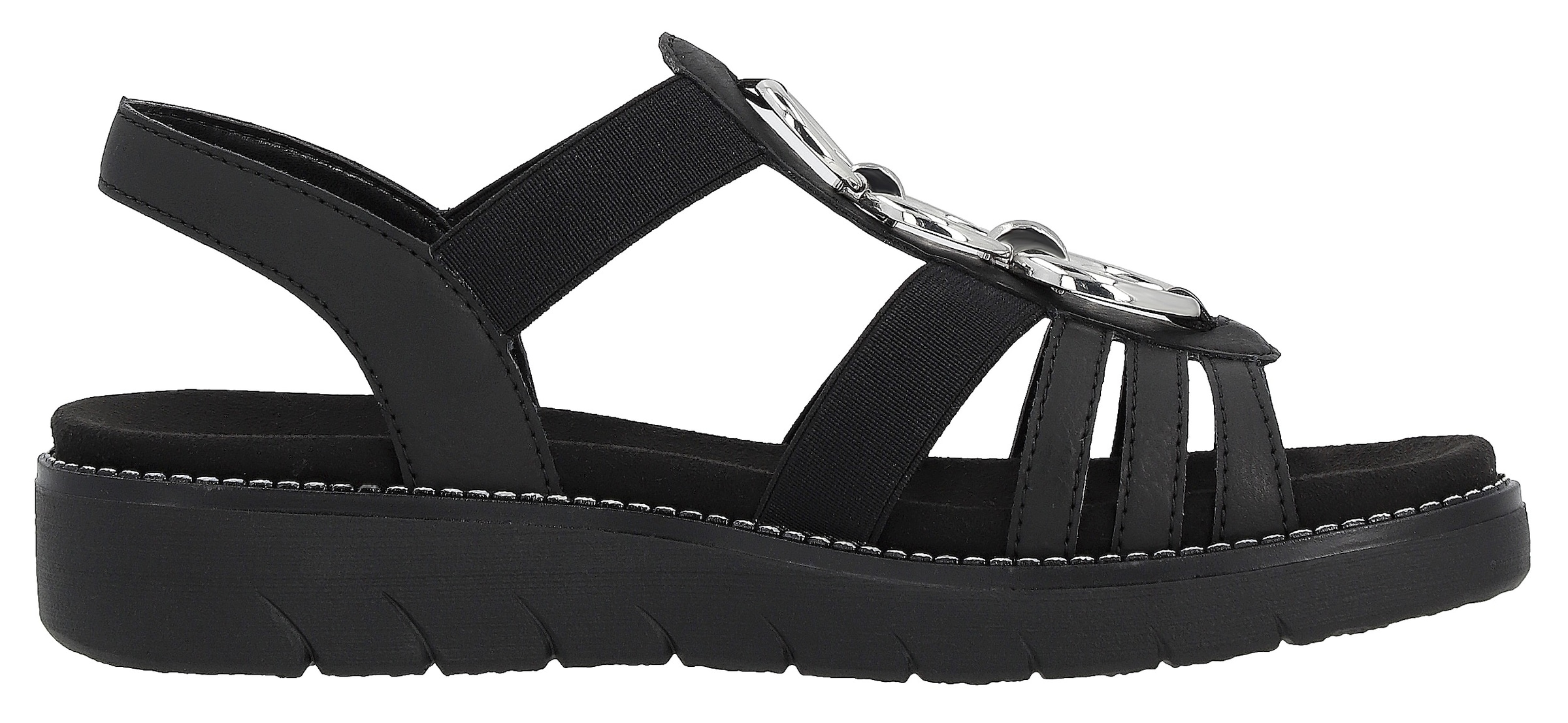 Remonte Sandale  , Sommerschuh, Sandalette, Keilabsatz, mit praktischen Gummizügen