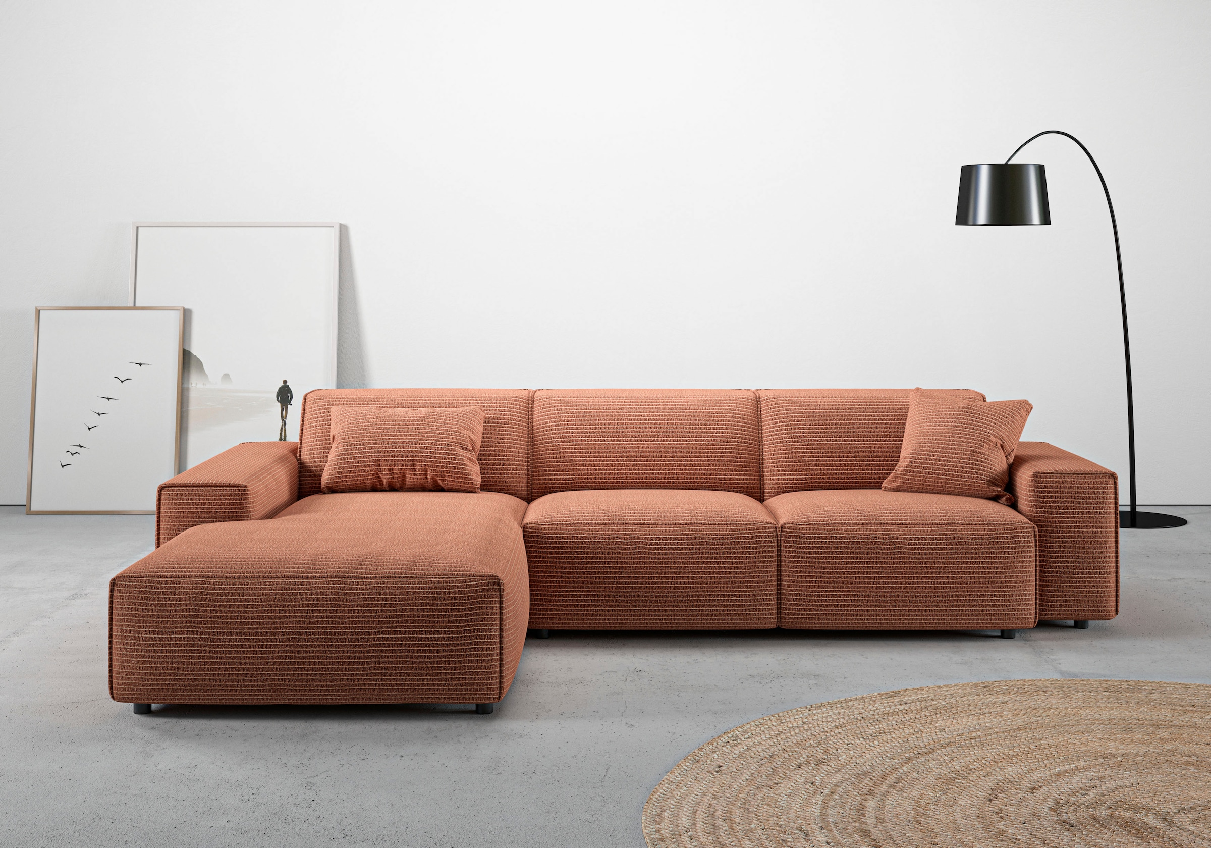 Home affaire Ecksofa »Glimminge auch in Breitcord, Feincord, Bouclé + Easy günstig online kaufen
