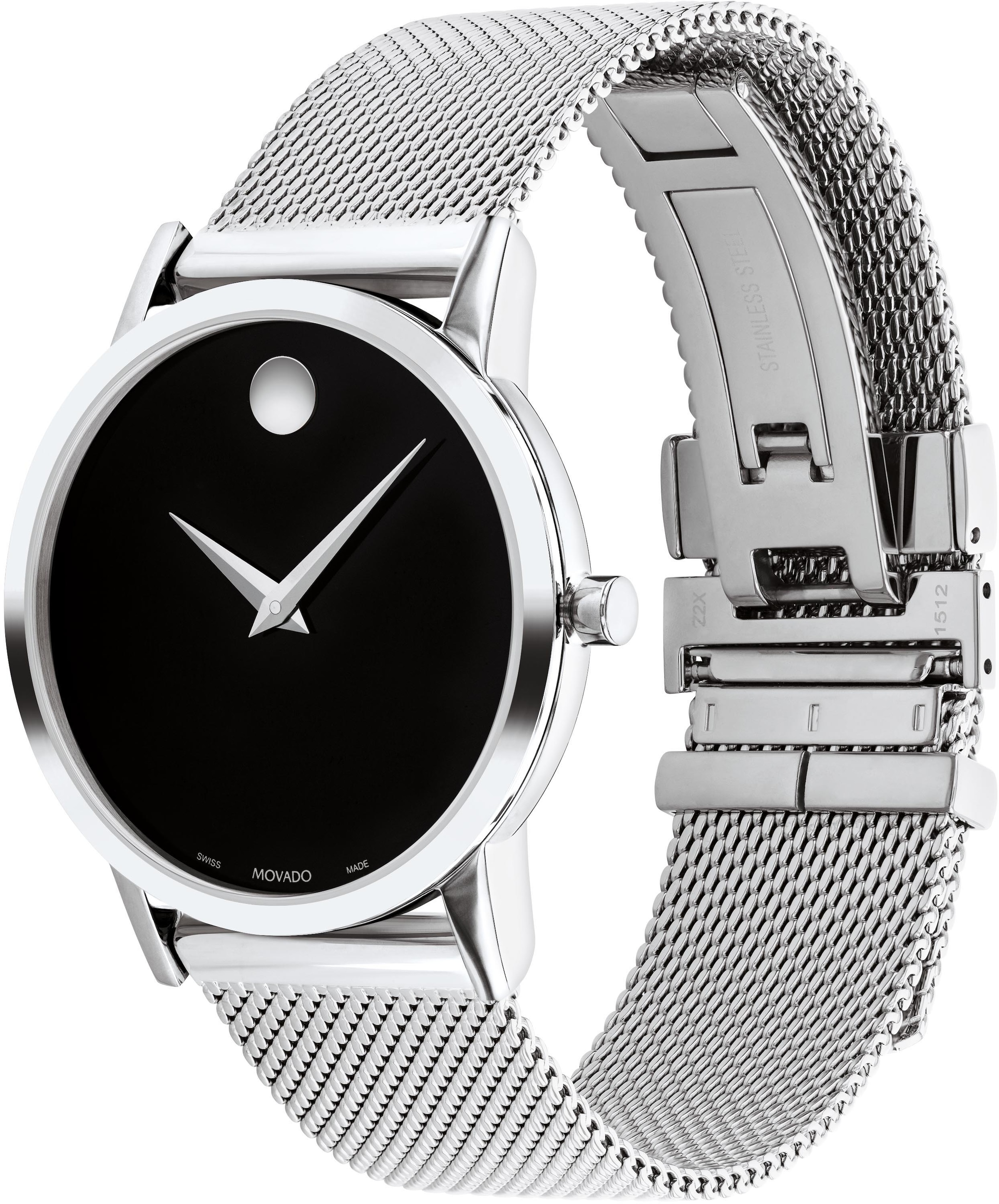 MOVADO Schweizer Uhr »MUSEUM Classic 33 mm, 0607646«, Quarzuhr, Armbanduhr, Damenuhr, Swiss Made, Saphirglas