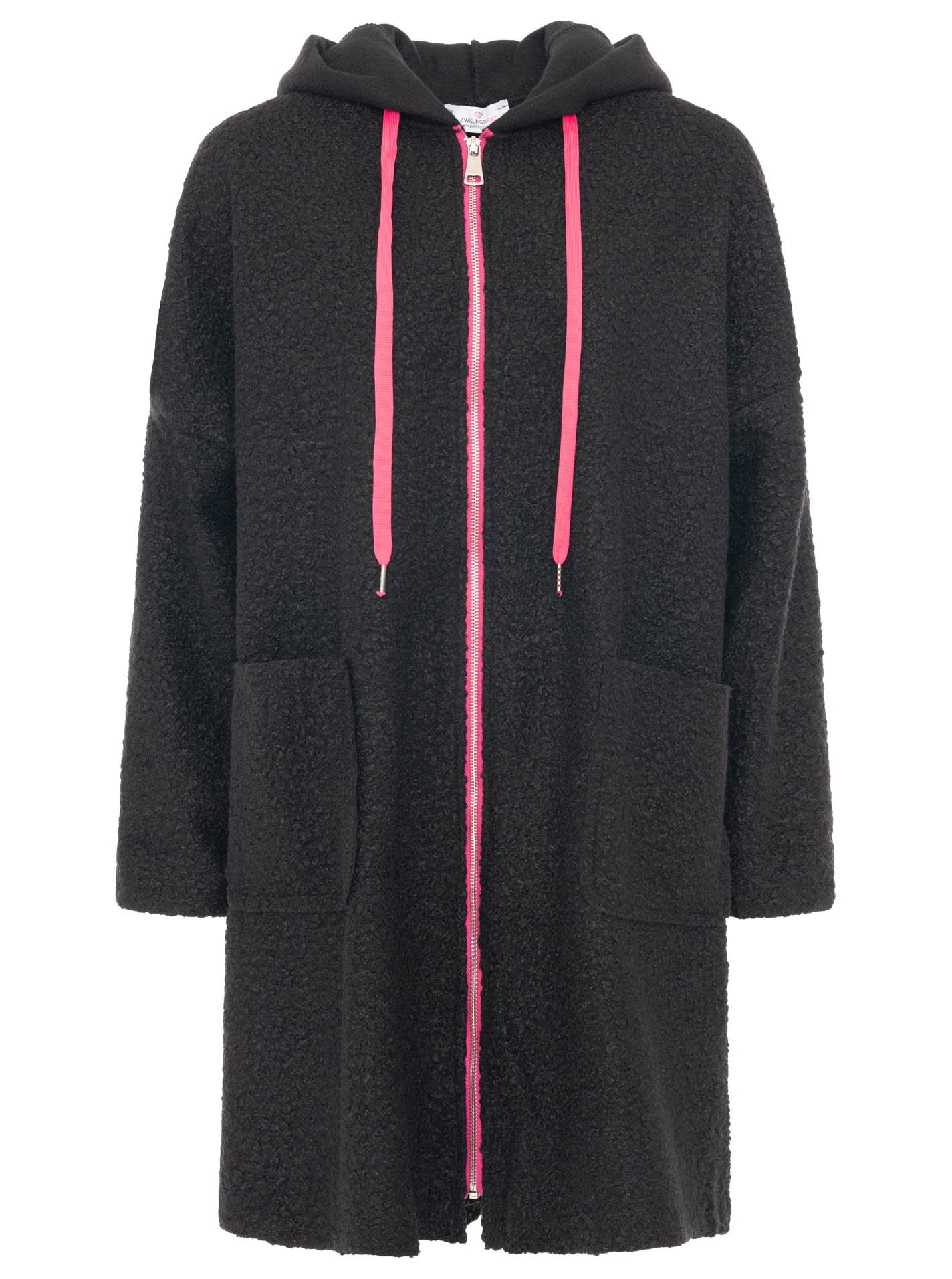 Zwillingsherz Kurzmantel »"Neon"« aus Teddystoff mit Kapuze, Reißverschluss und Taschen