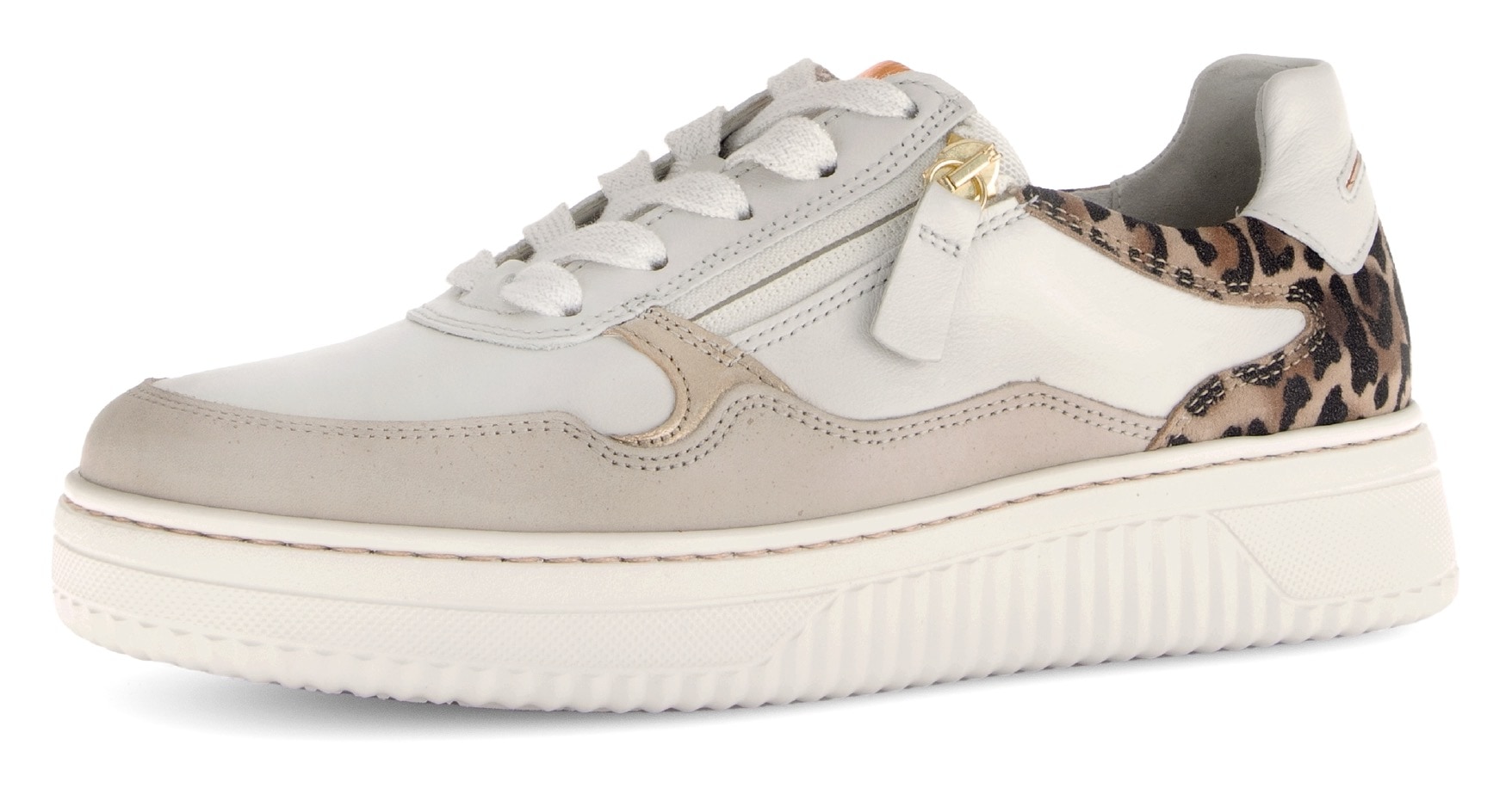Gabor Plateausneaker , Freizeitschuh, Halbschuh, Schnürer Mit Kontastbesätzen, Weite K