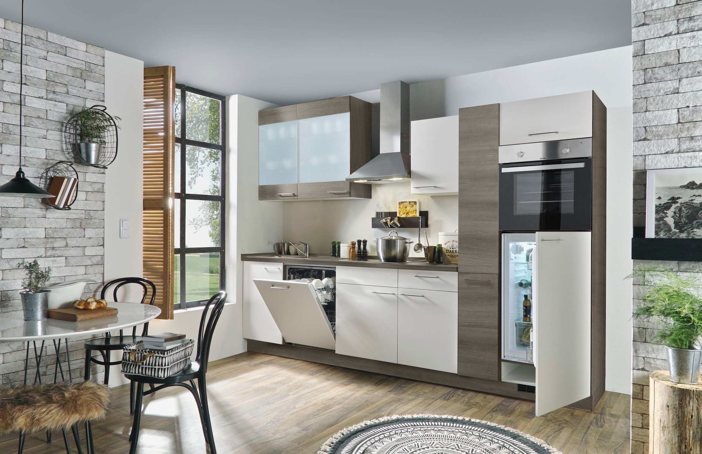 KOCHSTATION Küchenzeile »"KS-Trea", wahlweise mit E-Geräten, höhenverstellb günstig online kaufen