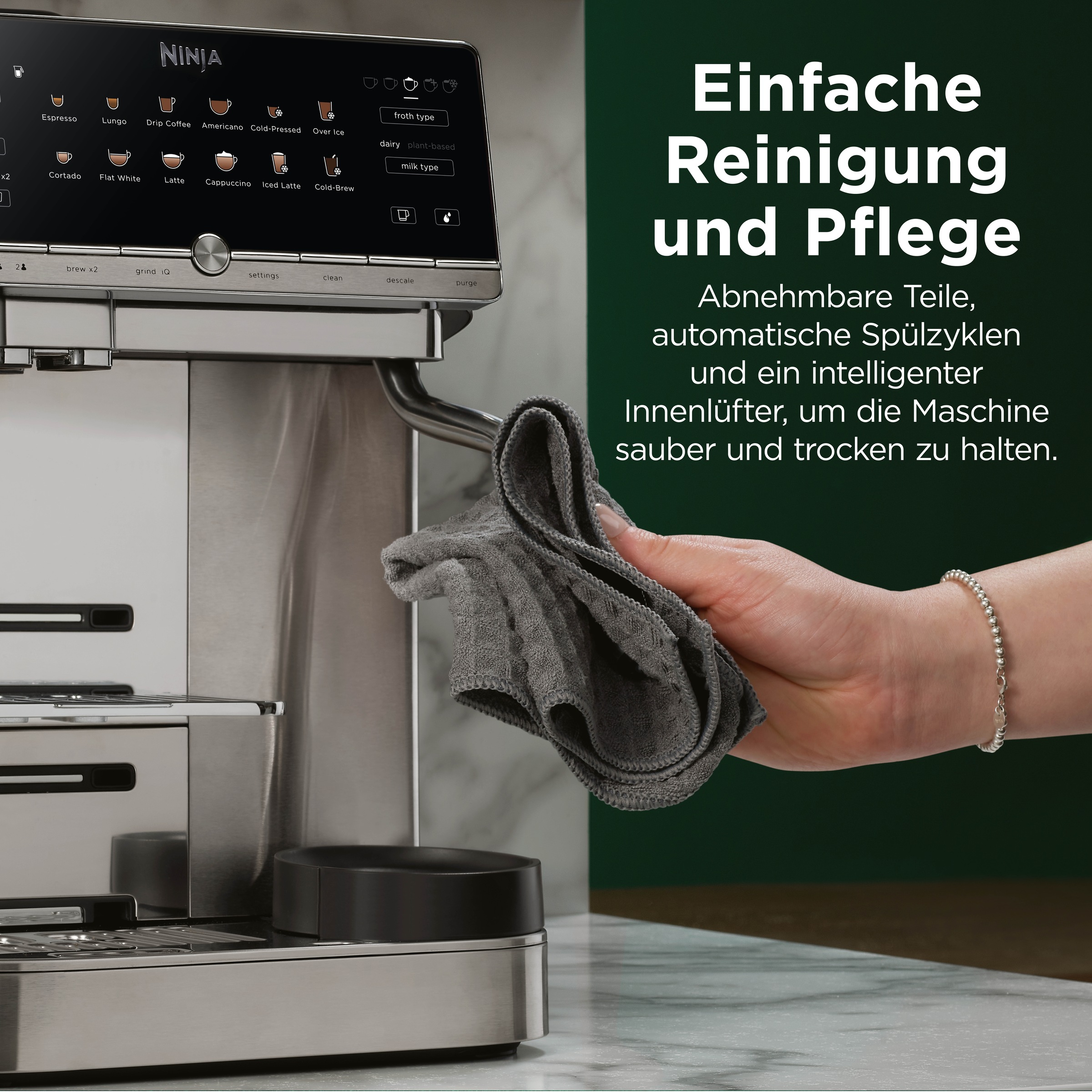 NINJA Kaffeevollautomat »AutoBarista Pro Kaffeemaschine AE1051EU« 2 individuelle Benutzerprofile für Getränke