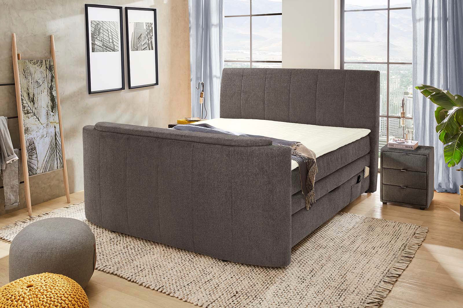 Jockenhöfer Gruppe Boxspringbett »Bel Air«, mit versenkbarem TV-Lift (für bis zu 40 Zoll), Fernbedienung und Bettkasten/Stauraum