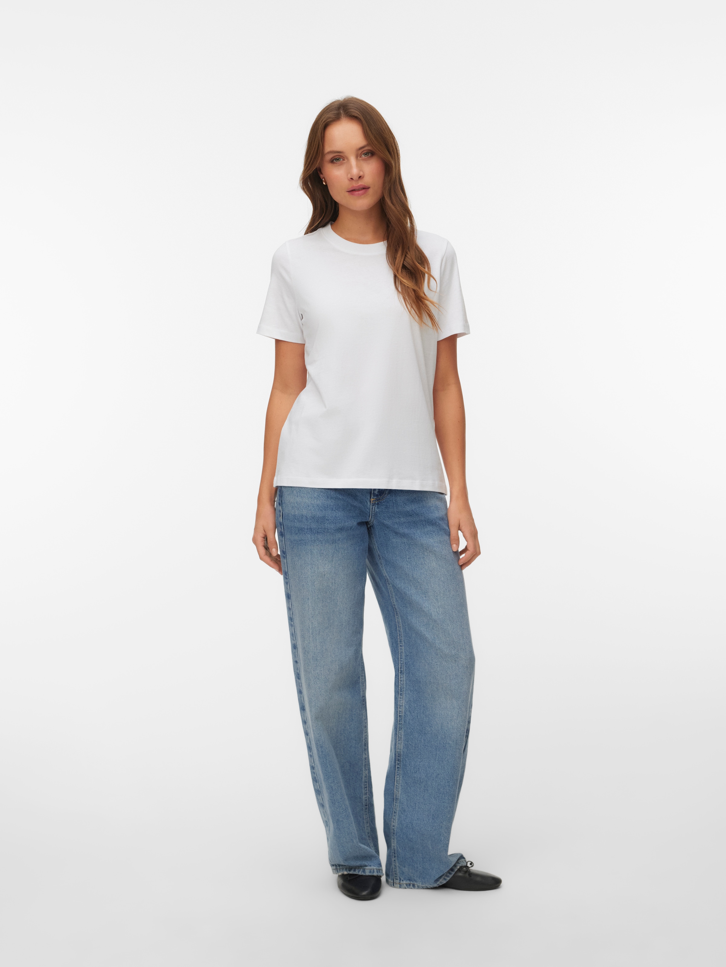 Vero Moda T-Shirt »VMPAULINA SS T-SHIRT 2-PACK JRS« Packung, 2 Baumwolle, regular fit