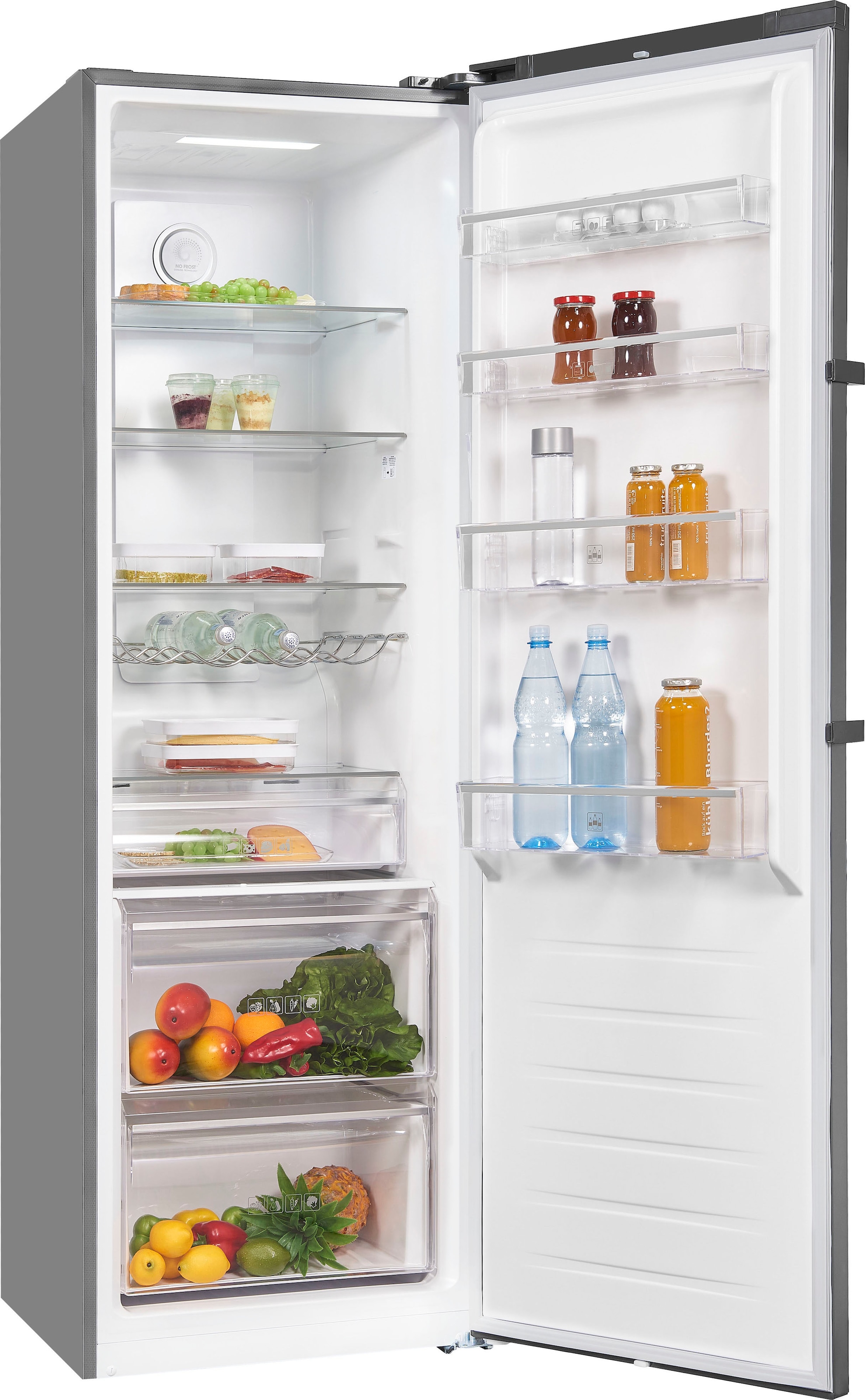 exquisit Vollraumkühlschrank »KS360-V-HE-040D«, 359 Liter Nutzinhalt, NoFrost, Display