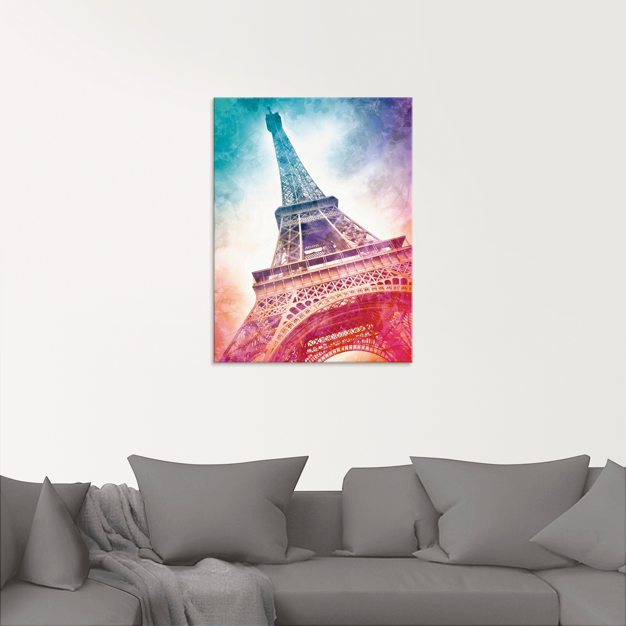 Artland Glasbild »Paris Eiffelturm II«, Gebäude, (1 St.), in verschiedenen Größen