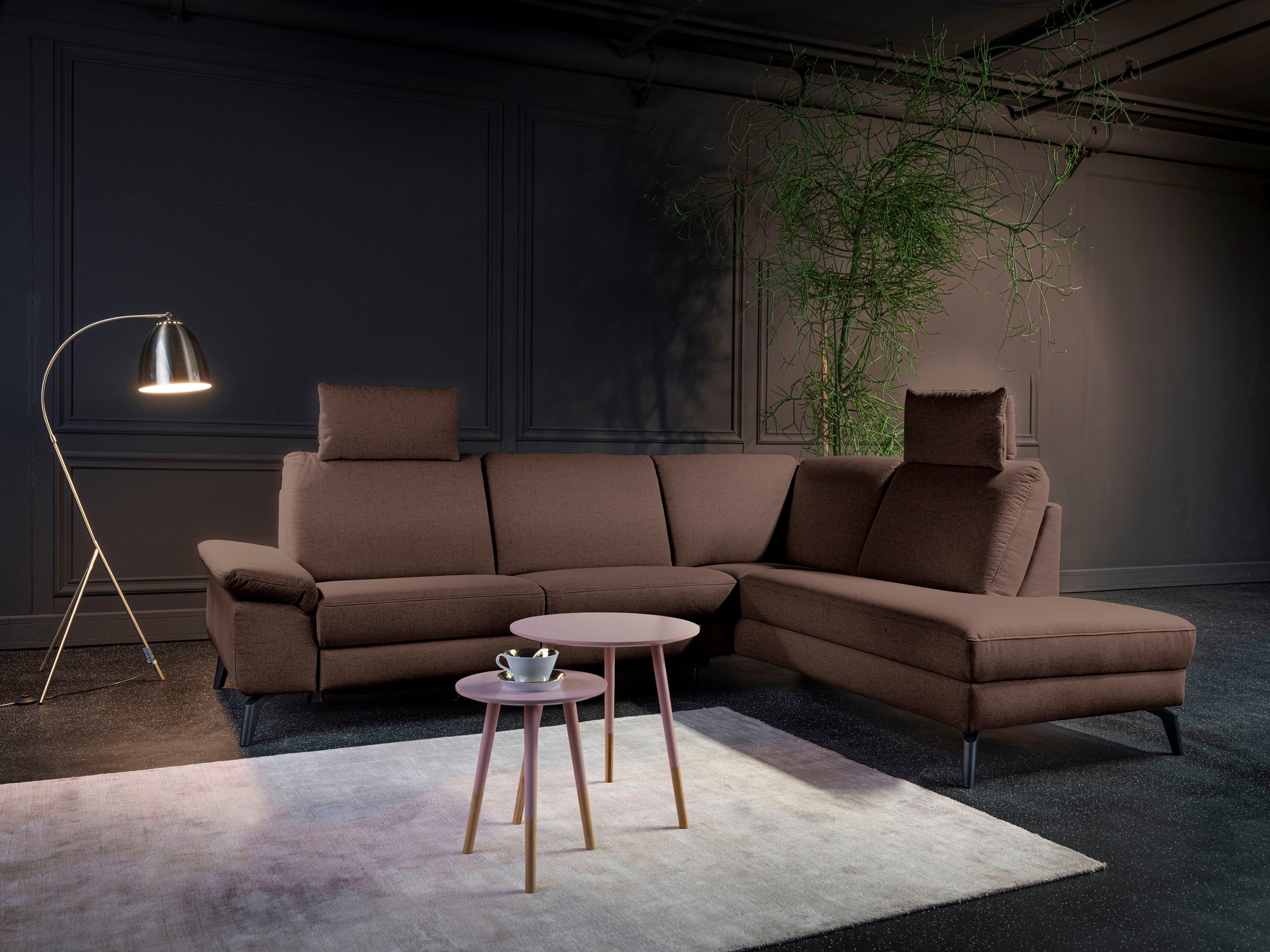 alina Ecksofa inkl. Kopfstützen, wahlweise mit Relaxfunktion, Breite: 243 cm