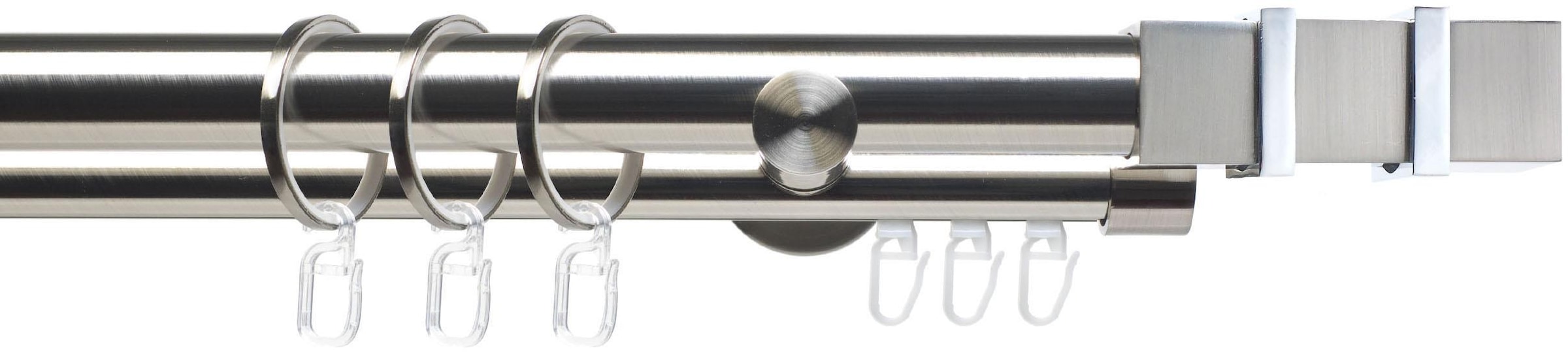 Liedeco Gardinenstange »CELQUADE02SG2L« Ø 25 mm 2 läufig-läufig Fixmaß 2-lä günstig online kaufen