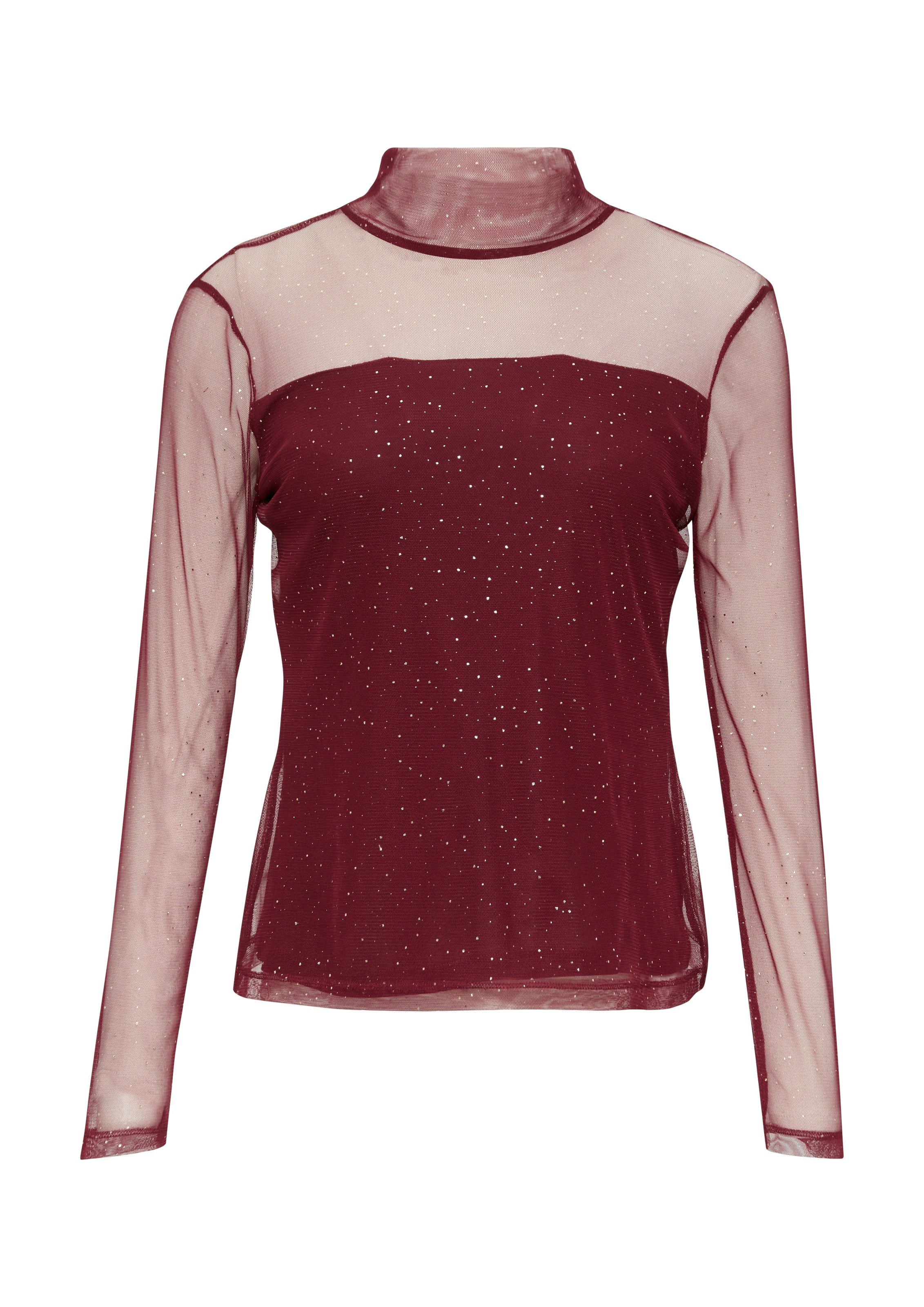 Comma Langarmshirt, im halbtransparenten Look
