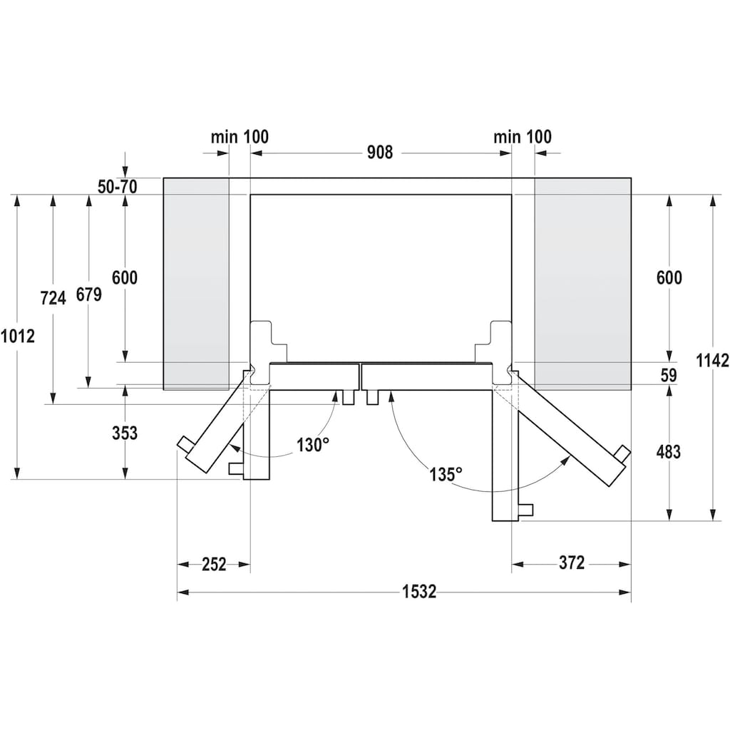 GORENJE Side-by-Side, NRS9EVXB1, 179 cm hoch, 91 cm breit