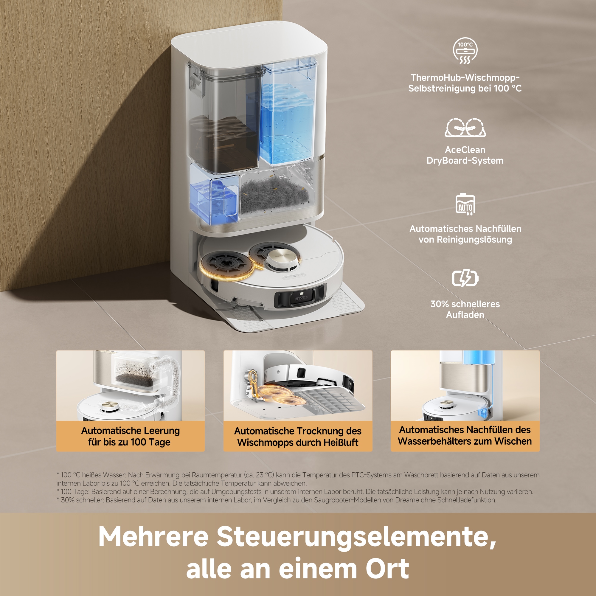 Dreame Saugroboter »L50s Pro Ultra« Basisstation, App-Steuerung