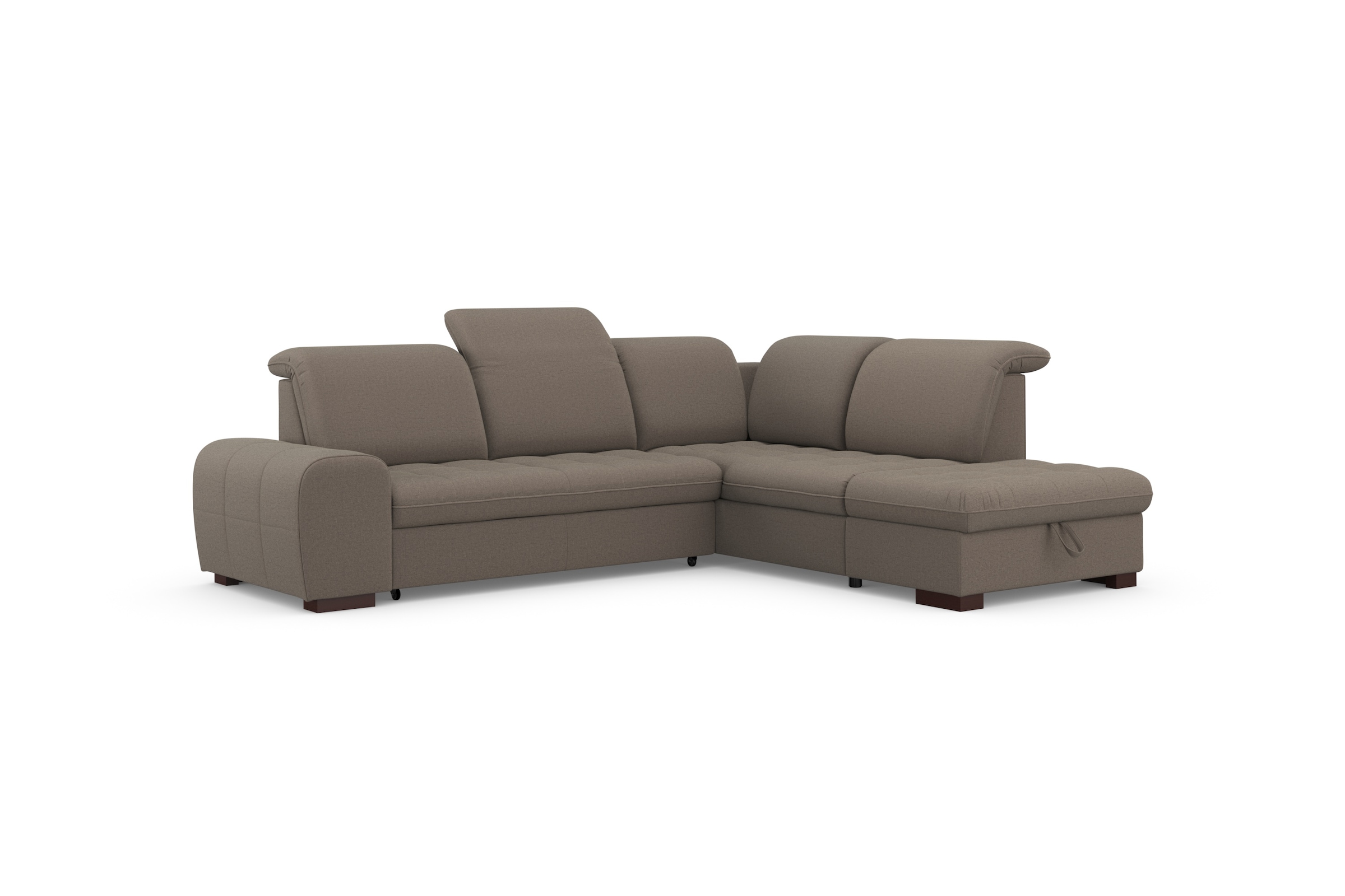 sit&more Ecksofa »Luxor L-Form«, wahlweise mit Bettfunktion, Stauraum und Kopfteilverstellung