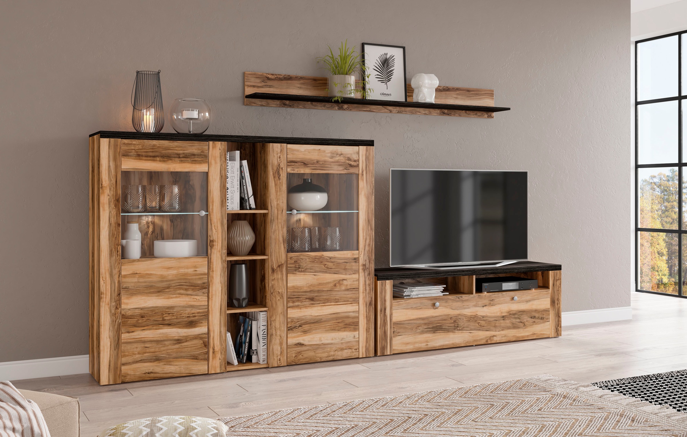 Home affaire Wohnwand »Larona, Wohnwand, Set 3 teilig,«, (3 St.), Wohnzimme günstig online kaufen
