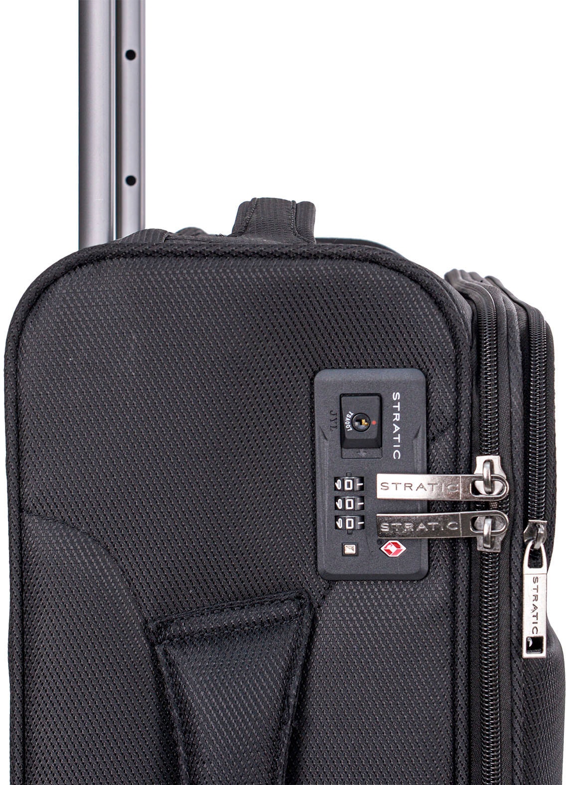 Stratic Weichgepäck-Trolley »Stratic Light + S, black«, 4 Rollen, Handgepäck Reisekoffer Reisegepäck TSA-Zahlenschloss