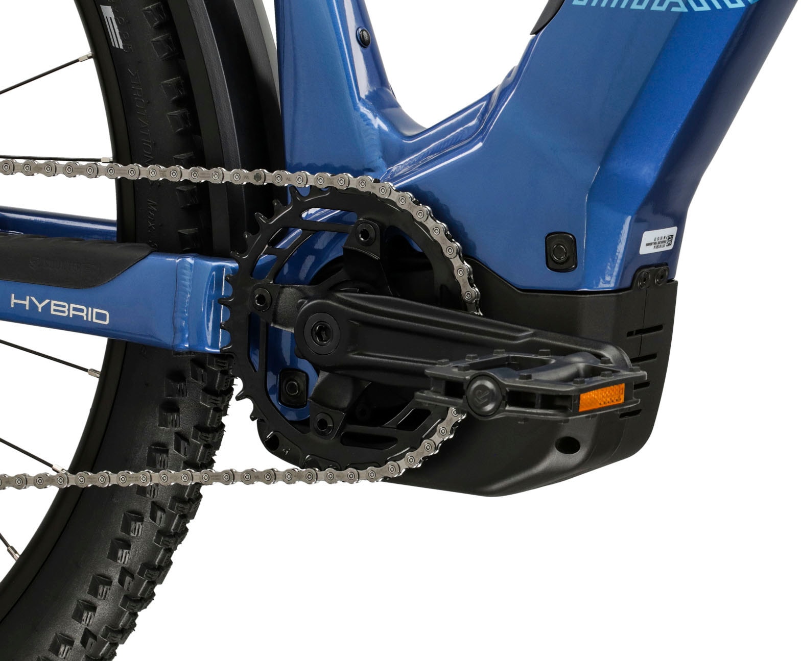 Kross »Influx Hybrid SUV 2.0 16,7Ah / 600 Wh 29 Zoll blau 9 Gänge 2026« 9 Gang Shimano CUES U4000 Schaltwerk Kettenschaltung Mittelmotor 250 W BOSCH PERFORMANCE LINE PX Mittelmotor