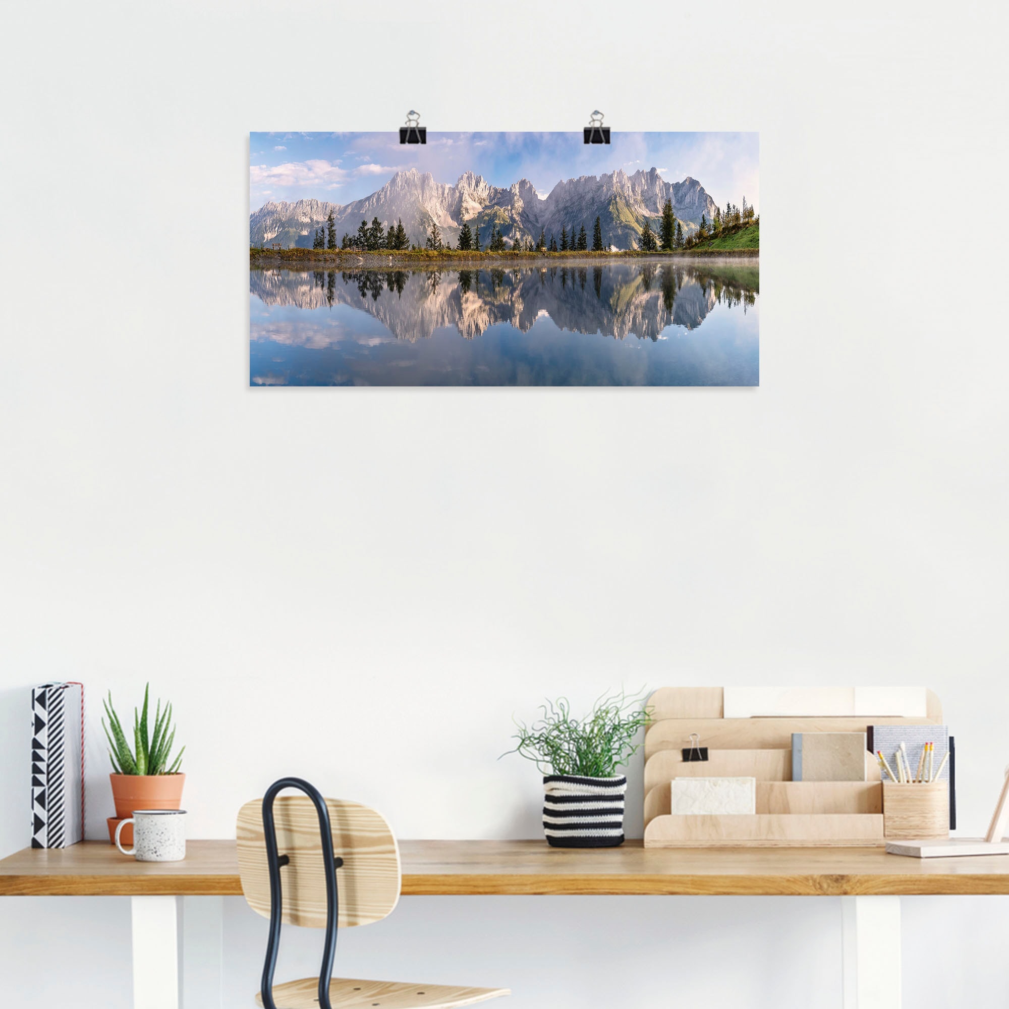 Artland Wandbild »Wilder Kaiser in Tirol«, Bilder von Europa, (1 St.), als Alubild, Outdoorbild, Leinwandbild, Poster, Wandaufkleber