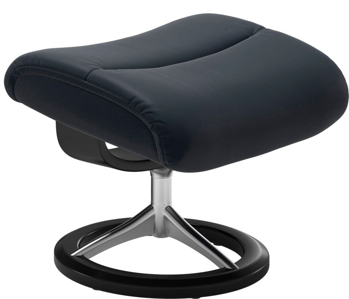 Stressless® Relaxsessel »View«, (Set, Relaxsessel mit Hocker), mit Signature Base, Größe M,Gestell Schwarz