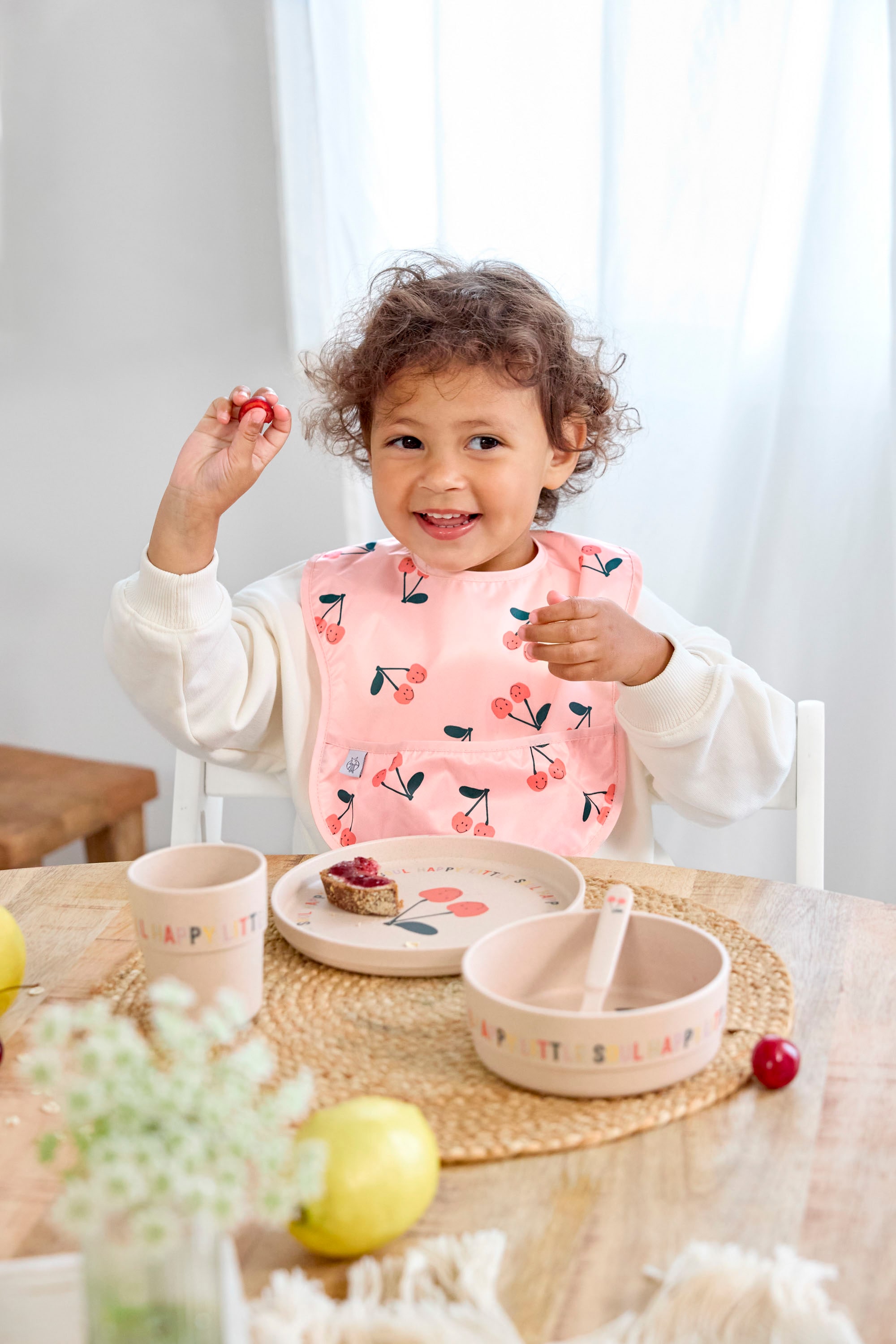 LÄSSIG Kindergeschirr-Set »Happy Fruits, Cherry«, (Set, 4 tlg.)