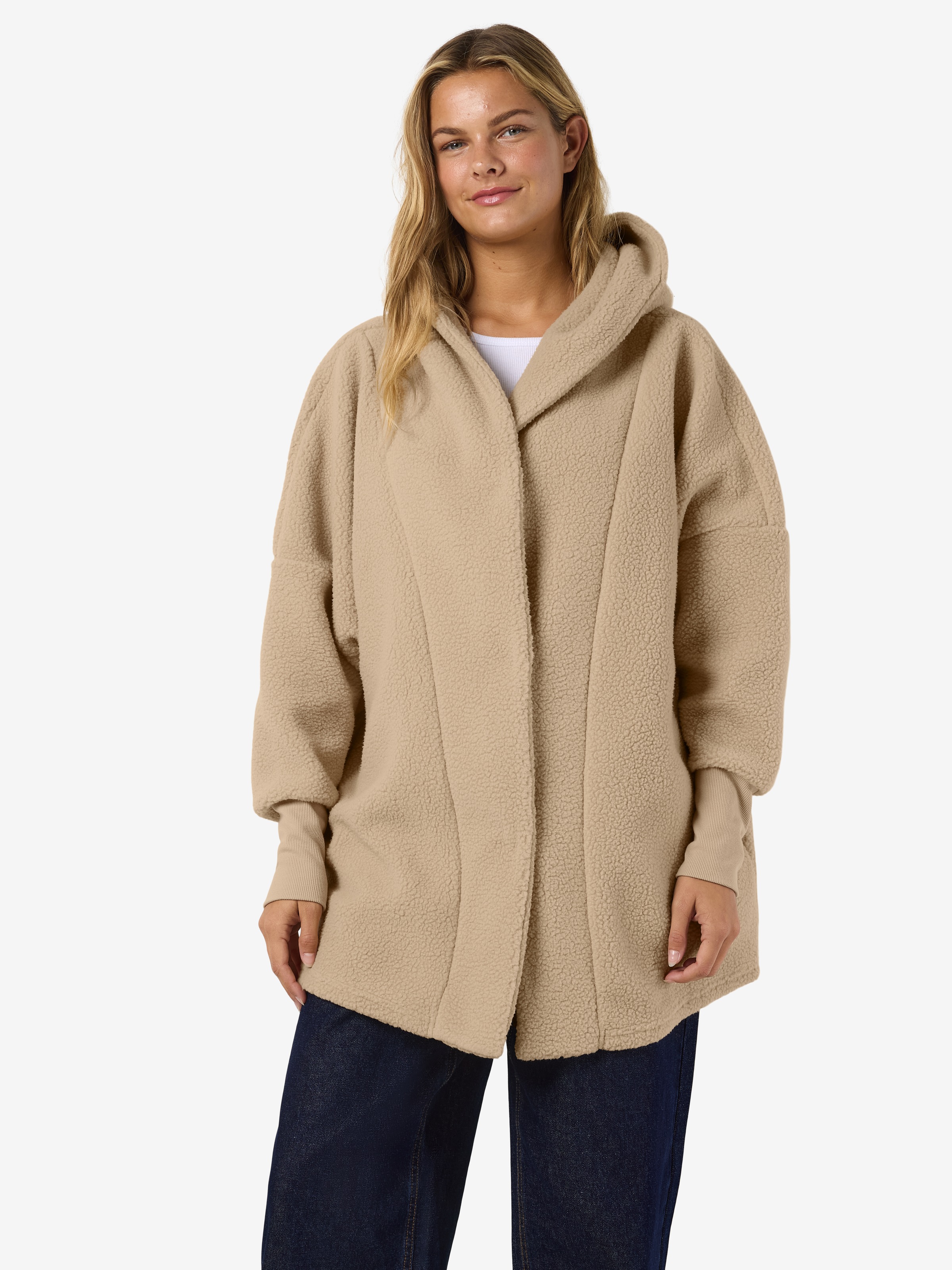 Noisy may Kapuzensweatjacke »NMCOZY L/S LONG SHACKET W HOOD JRS NOOS«