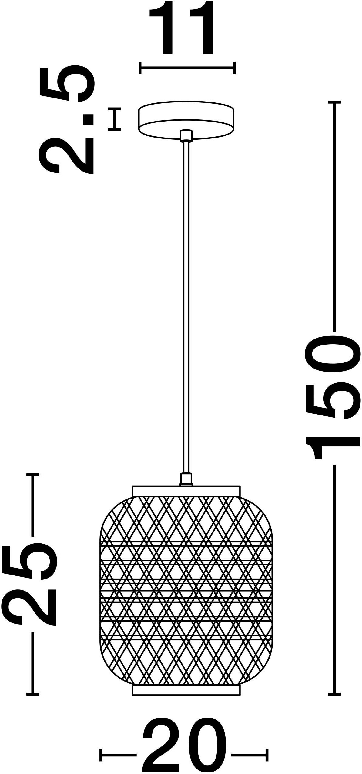 Nova Luce Pendelleuchte »ASMA« E27 1 Stk.